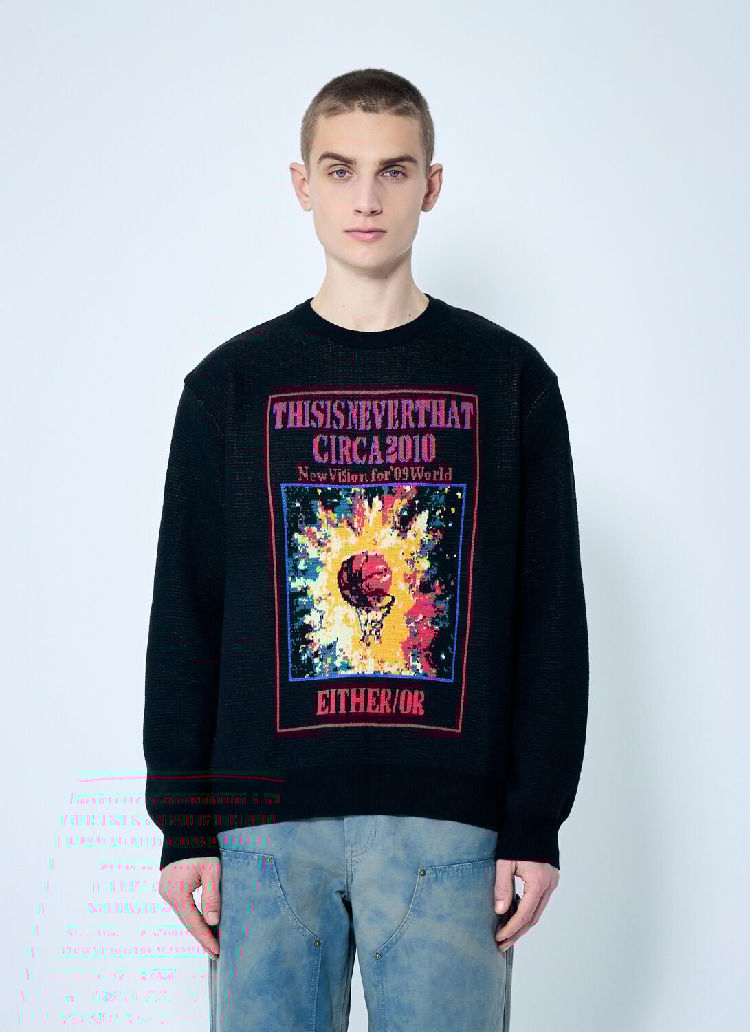 Thisisneverthat Basketball Hoop Knit Sweater In Black