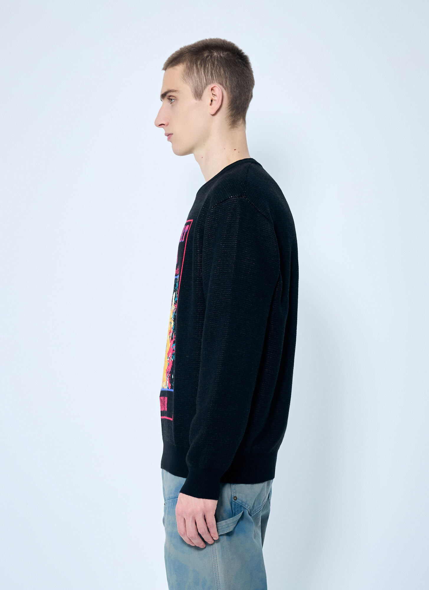  Thisisneverthat® Thisisneverthat® Basketball Hoop Knit Sweater - Mann Sweatshirts Black S 