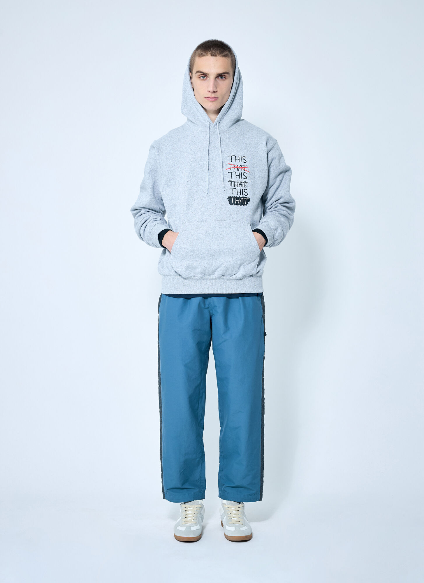  Thisisneverthat® Thisisneverthat® This Is That Hooded Sweatshirt - Mann Sweatshirts Grey S 
