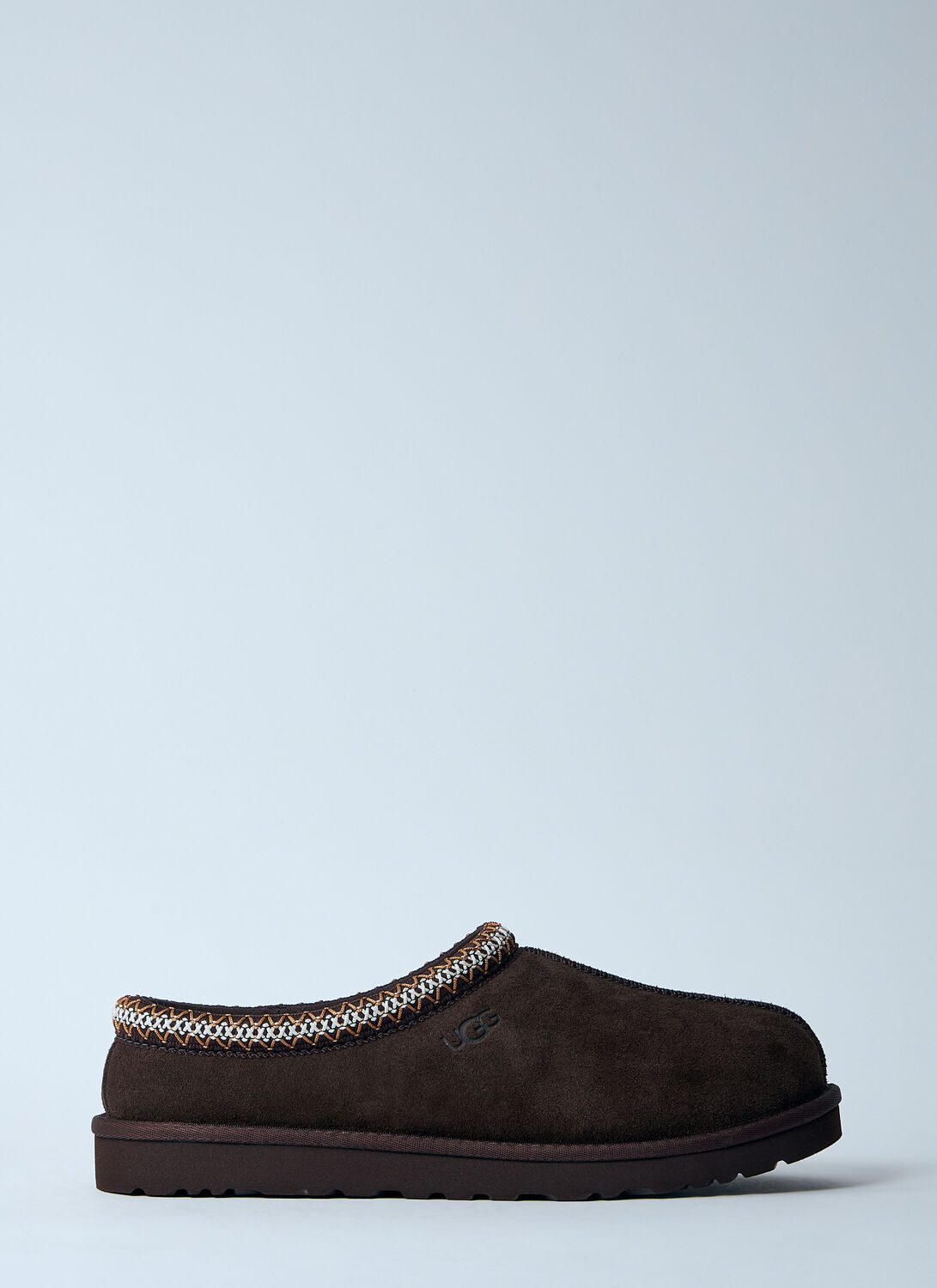 Ugg Mens Tasman Shearling-lined Suede Slippers Dark Brow In Dark Brown