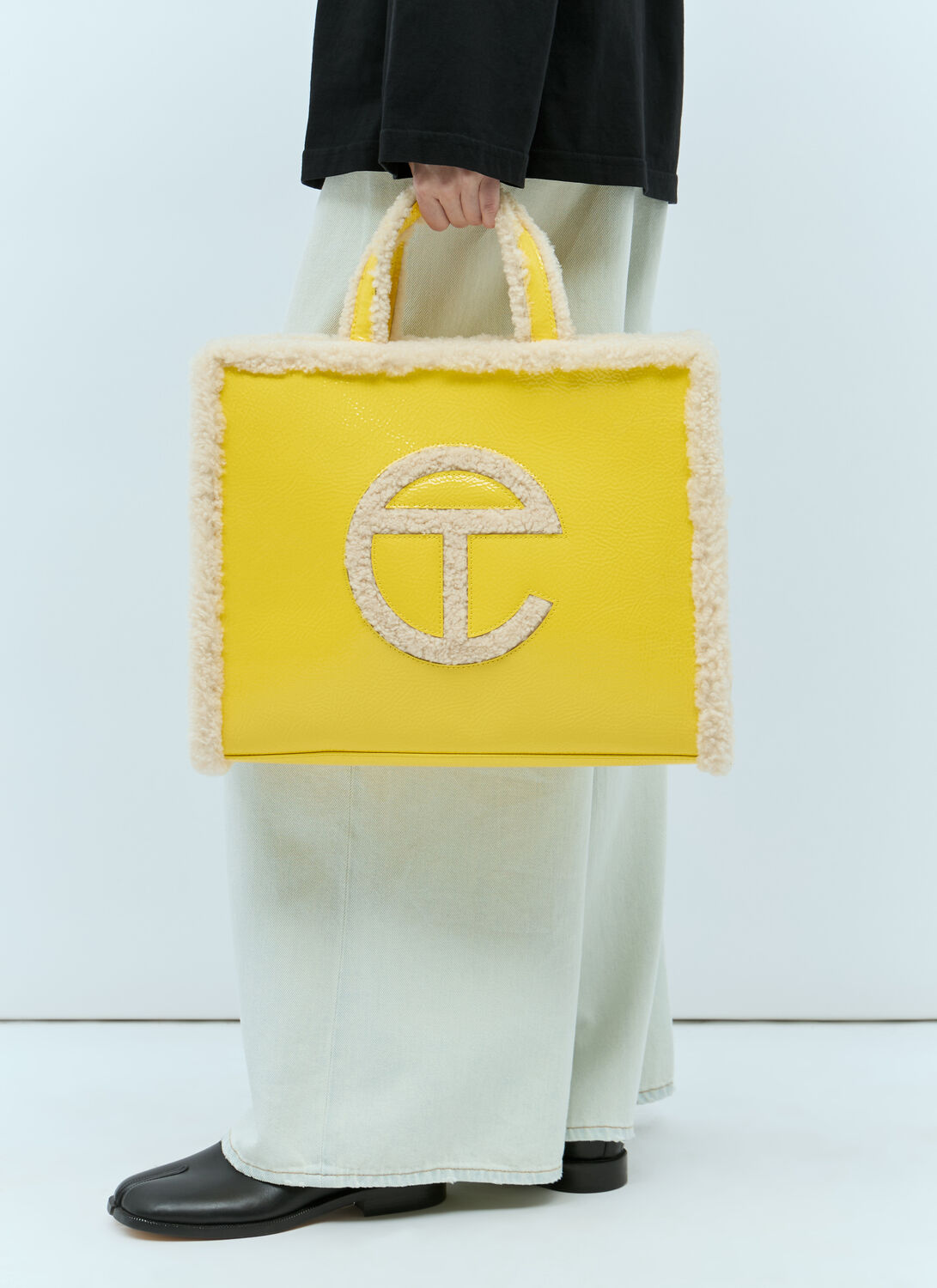 Ugg X Telfar Medium Crinkle Tote Bag In Yellow