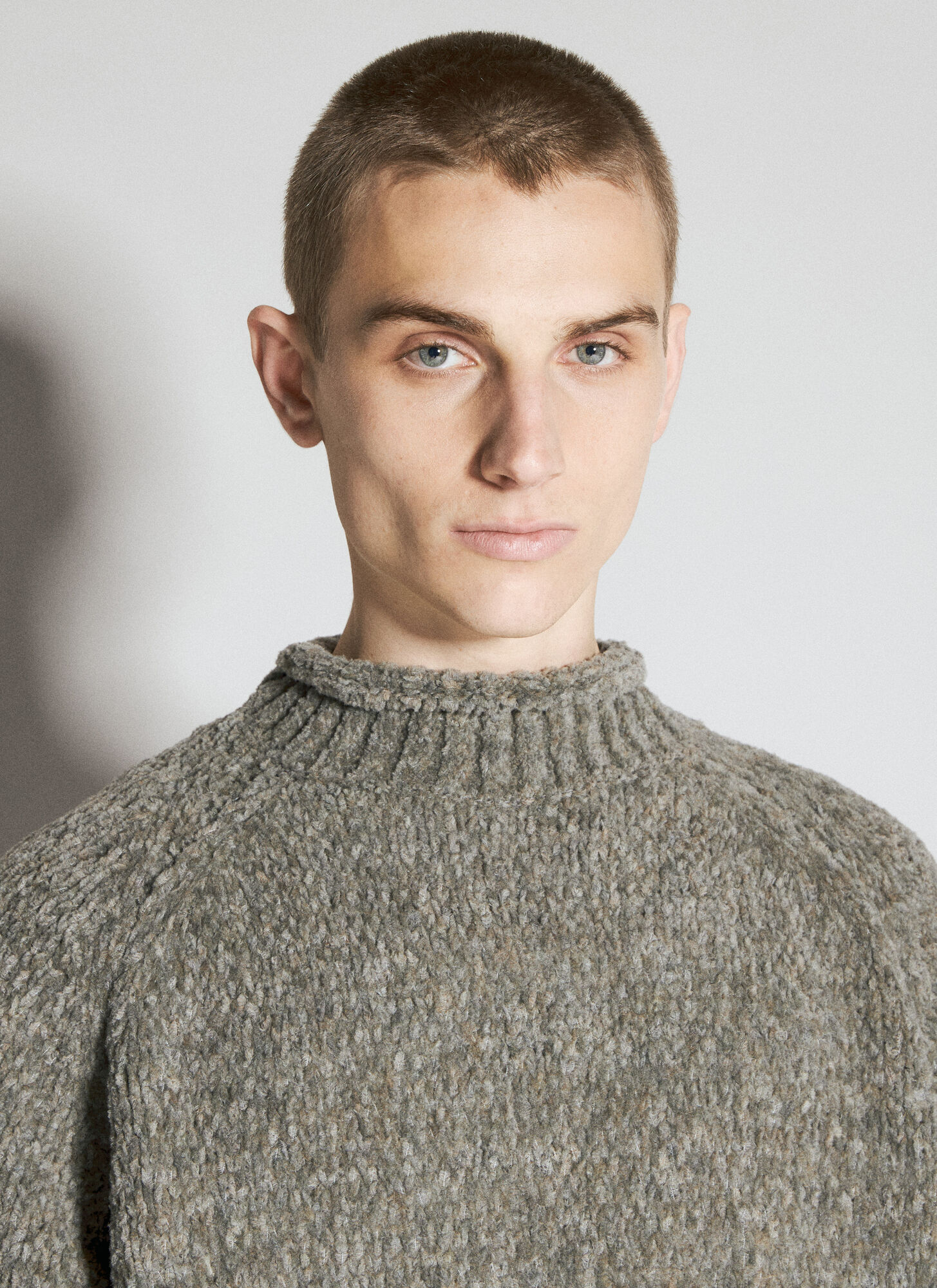  Undercover Undercover High Neck Sweater - Mann Strick Grey 3 
