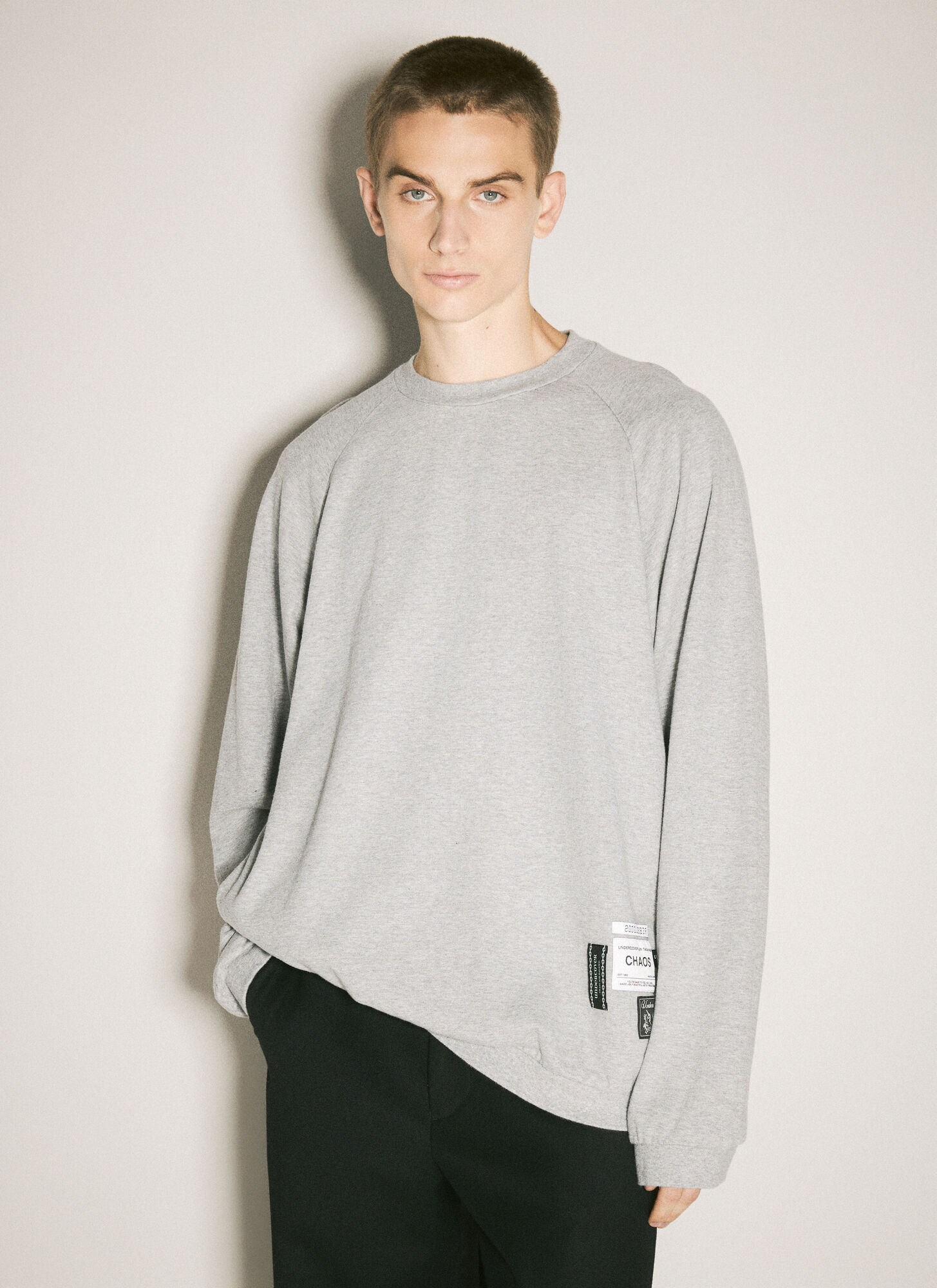 Undercover Logo Patch Sweatshirt - Man Sweatshirts Grey 5　Undercover ロゴ パッチ スウェットシャツ - 男性スウェットシャツ グレー 5 Undercover