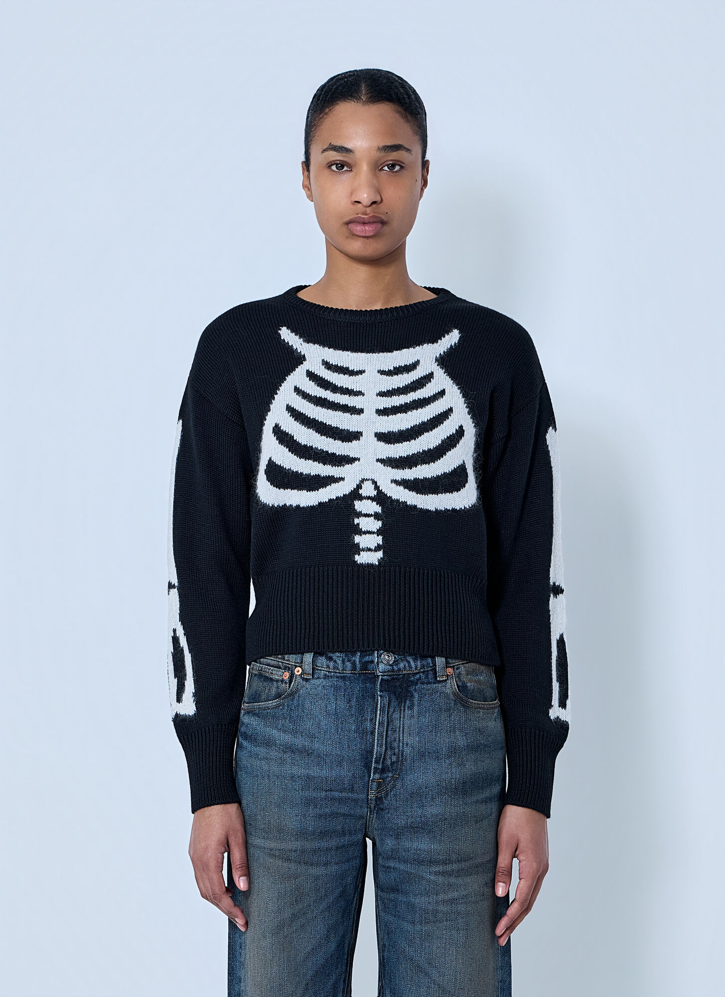 Vaquera Donna Nero - Skeleton Sweater, Size: M - Immagine 1