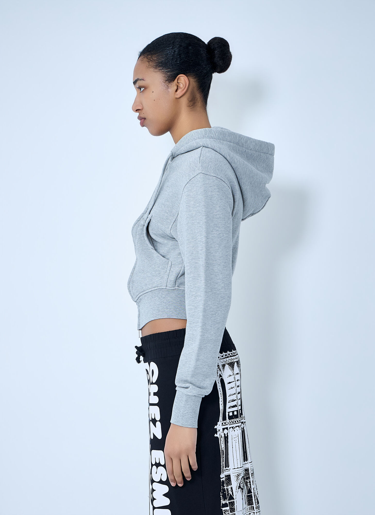  Vaquera Vaquera Twisted Hoodie - Frau Sweatshirts Grey M 