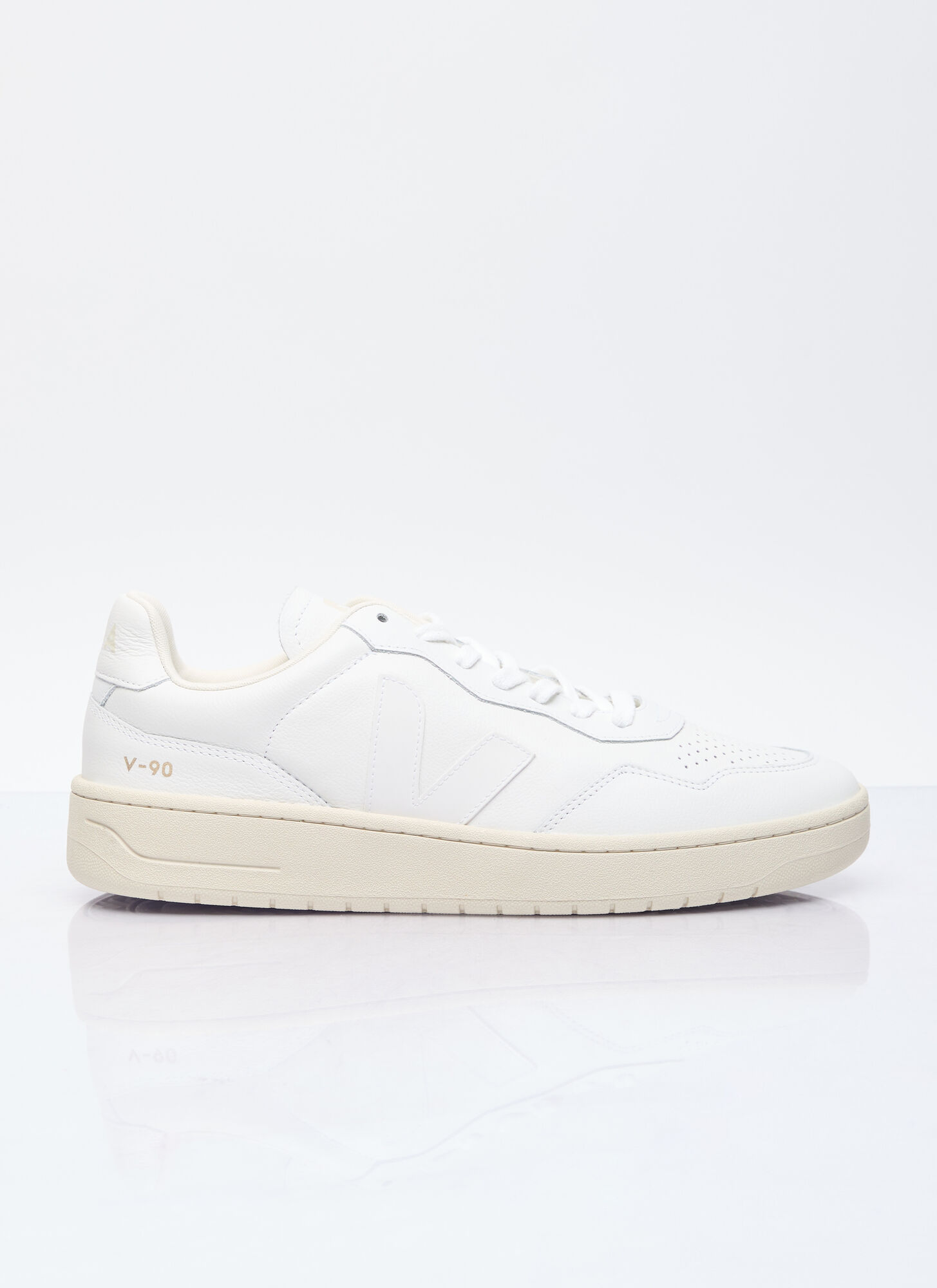 Veja V-90 皮革运动鞋 - 运动鞋 White Eu - 38