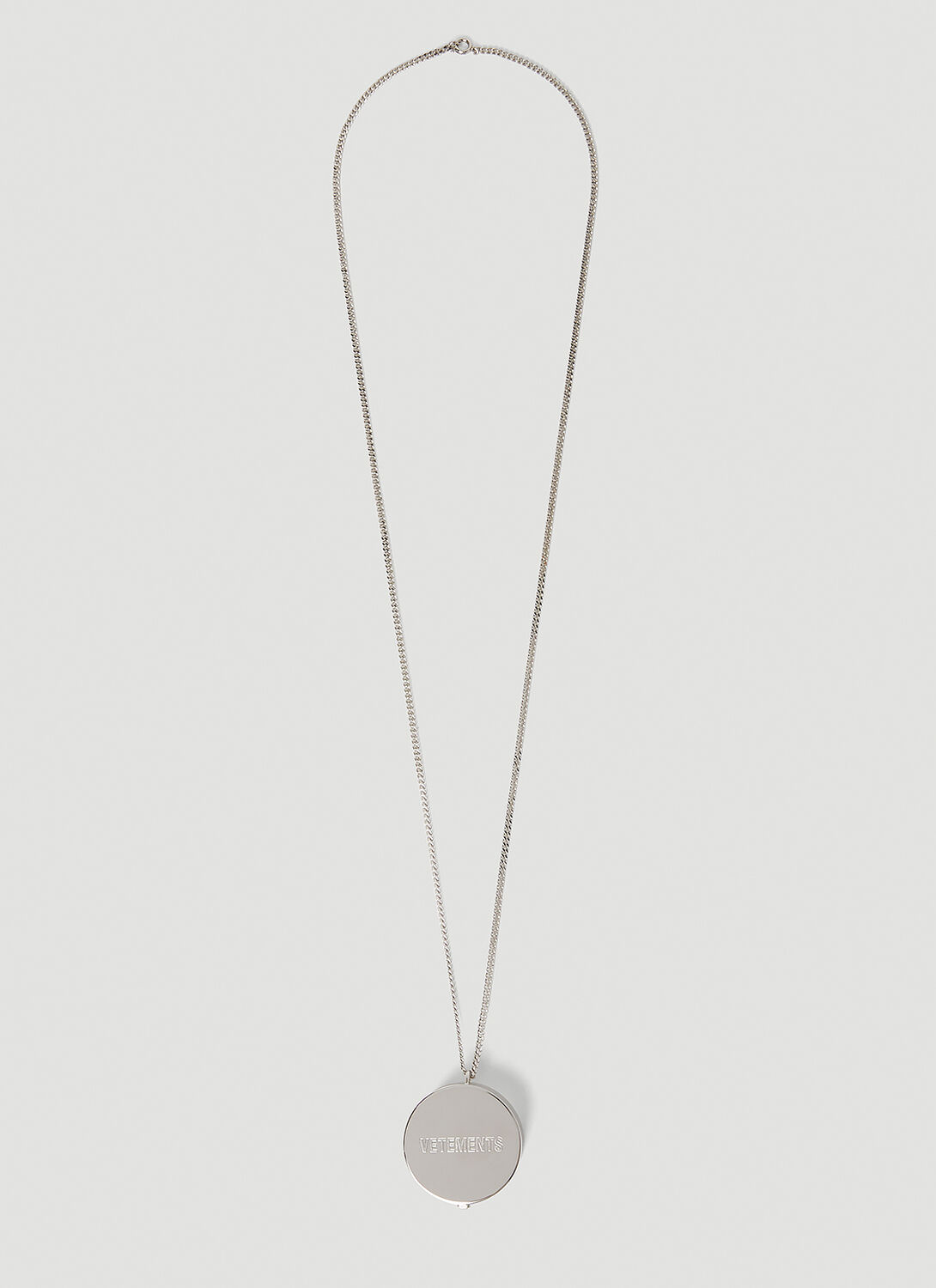 Shop Vetements Grinder Necklace In Silver