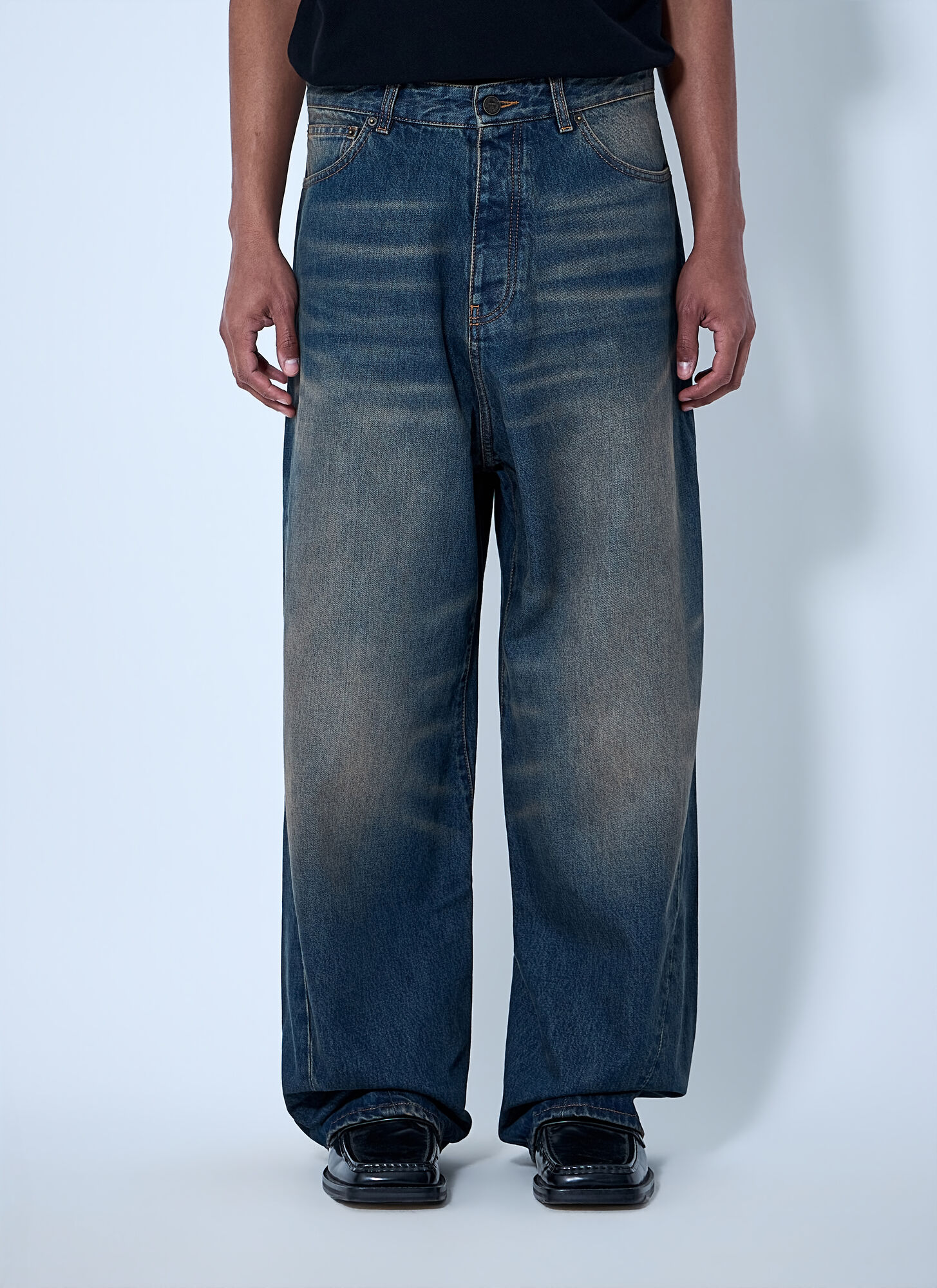 Vetements 宽腿牛仔裤 - Male 牛仔裤 Navy 30