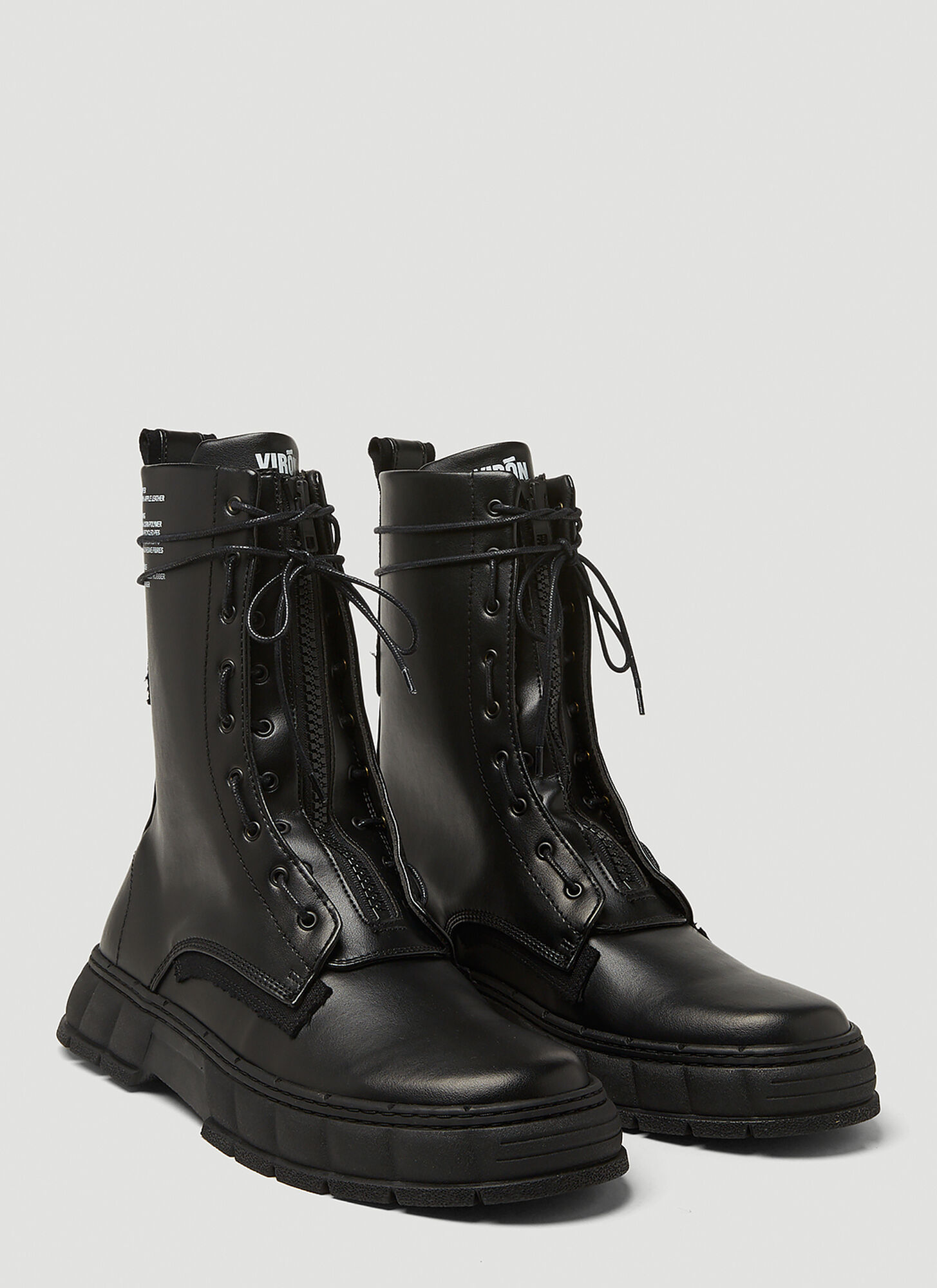  Virón Virón 1992 Apple Leather Boots -  Stiefel Black Eu - 36 
