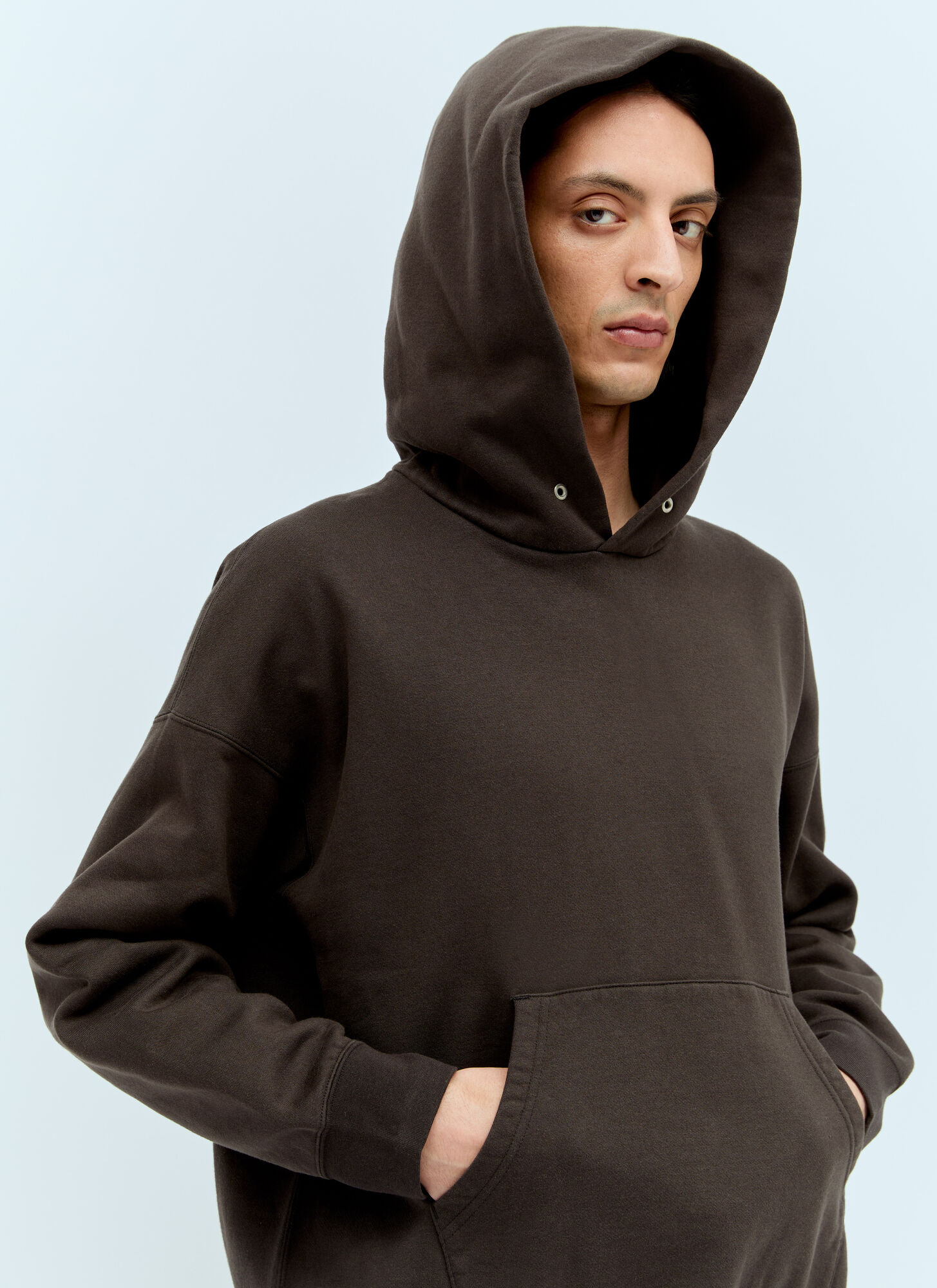 Shop Visvim Ultimate Jumbo Hooded Sweatshirt In Brown