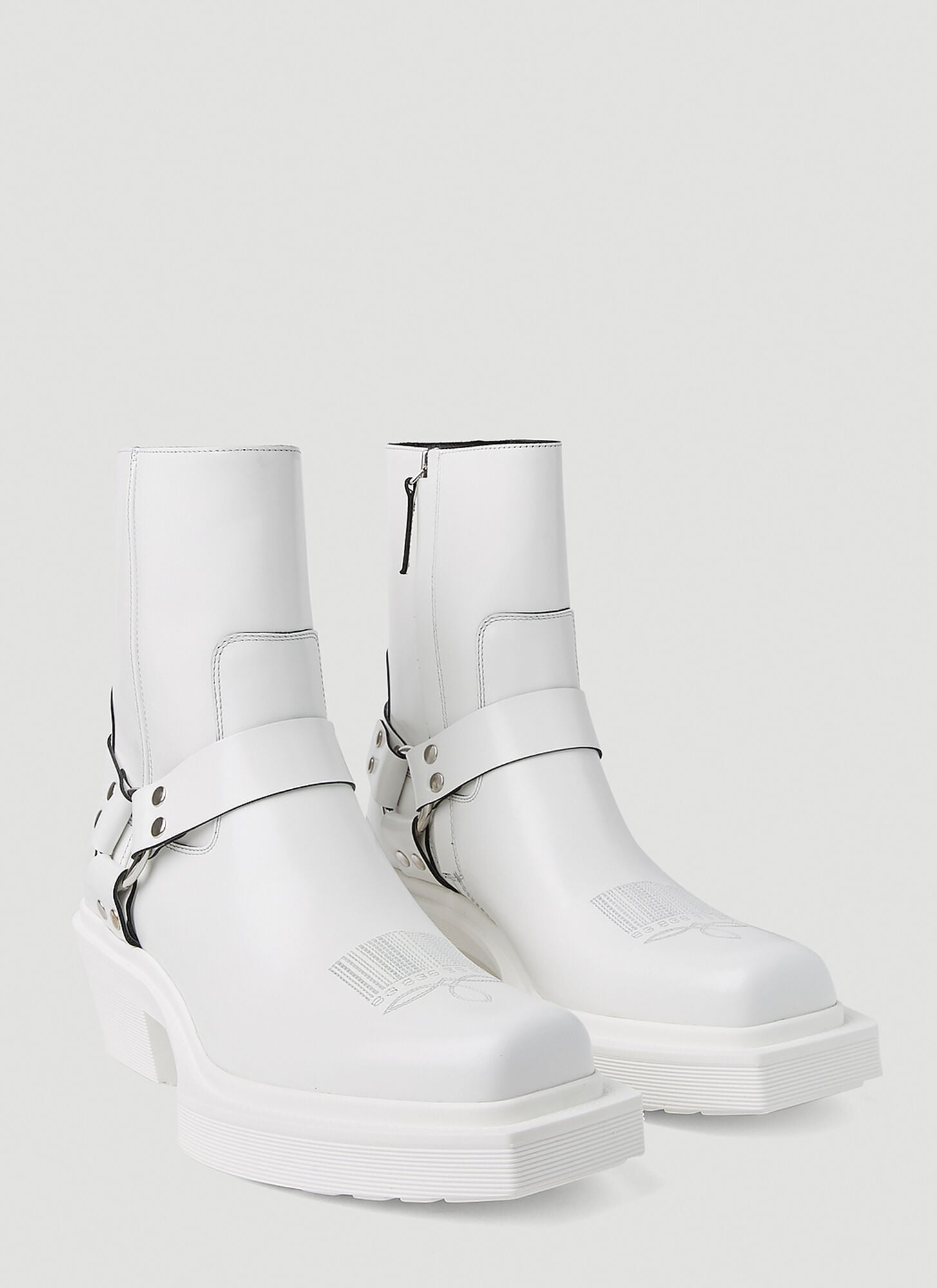  Vtmnts Vtmnts Cowboy Harness Ankle Boots -  Stiefel White Eu - 37 