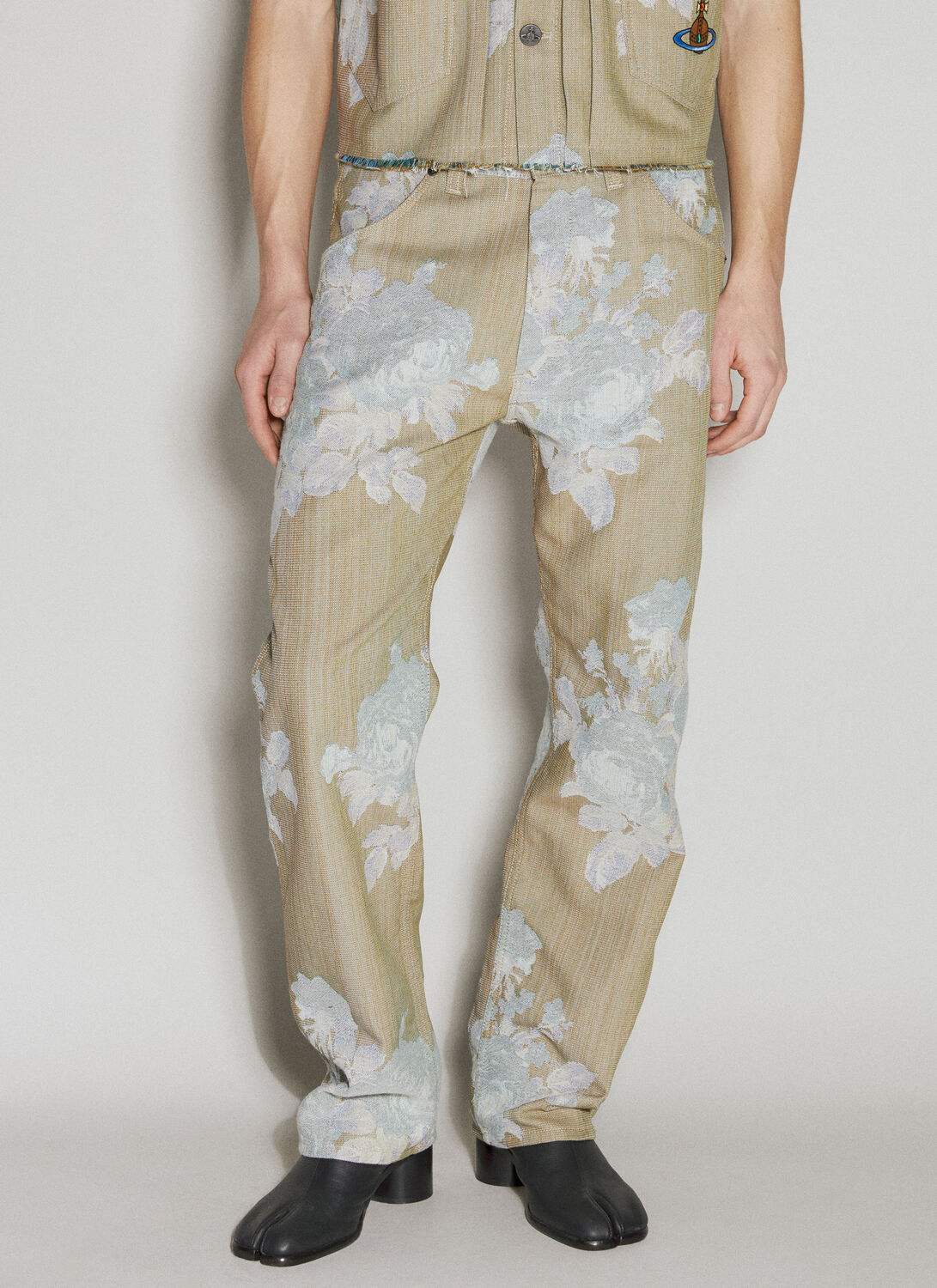 Vivienne Westwood Ranch High-rise Straight Trousers In Khaki
