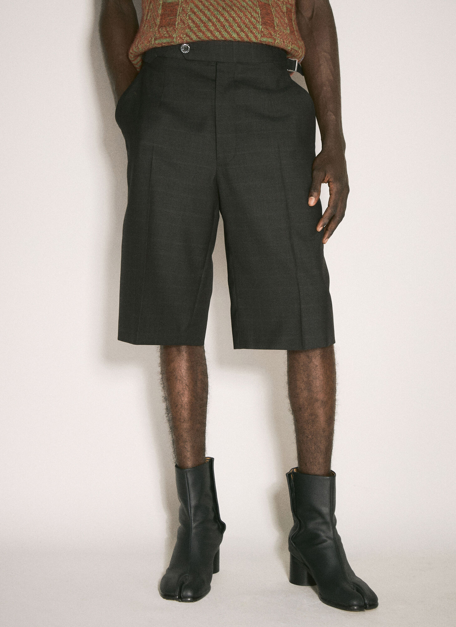 Vivienne Westwood Men's Brown Humphrey Wool Shorts - Man Shorts Eu - 46