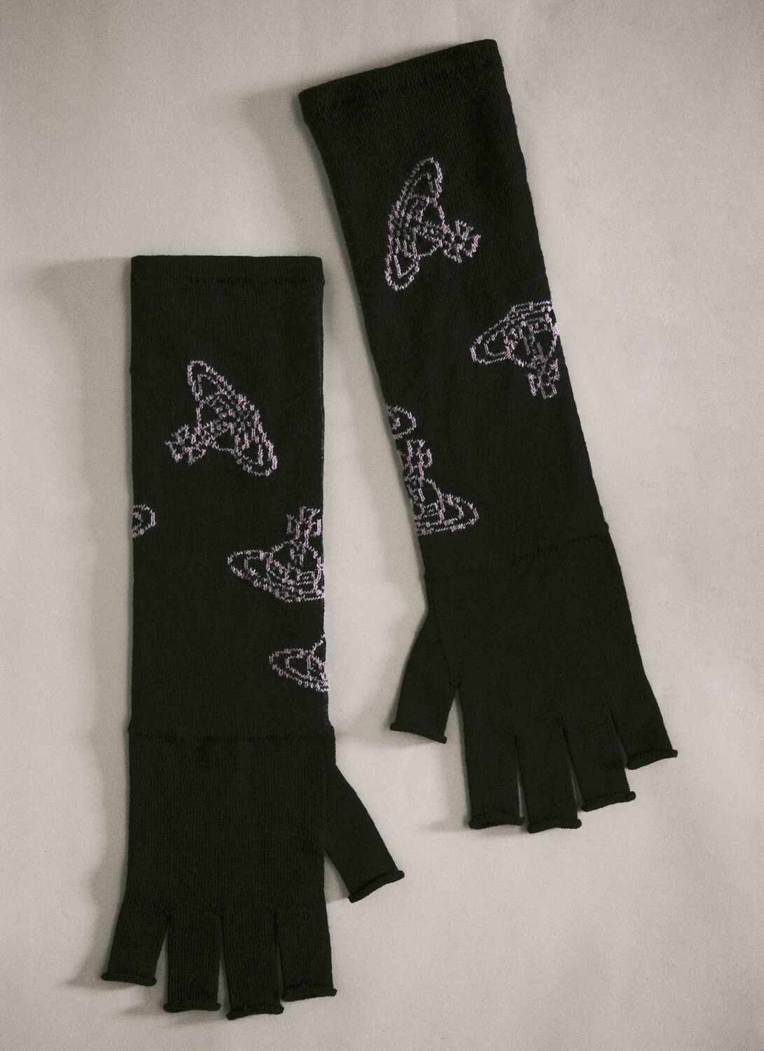 Vivienne Westwood Fingerless Orb Gloves In Black
