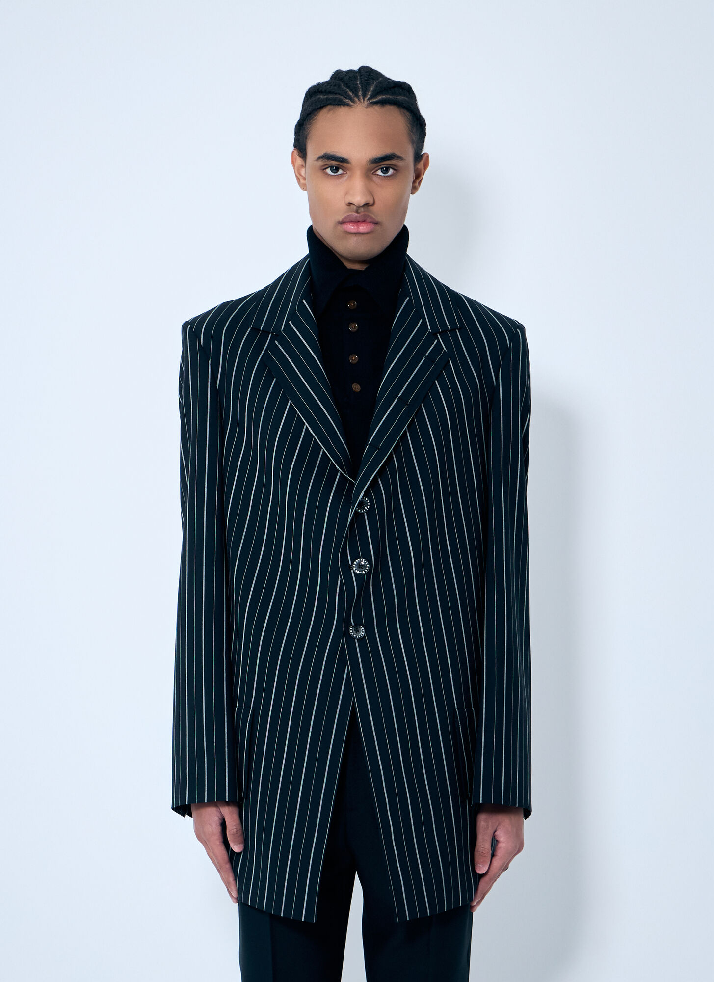 Vivienne Westwood Dl Pinstripe Blazer – Man Blazers Black Eu – 50 Vivienne Westwood Dl Pinstripe Blazer – Man Blazers Black Eu – 50