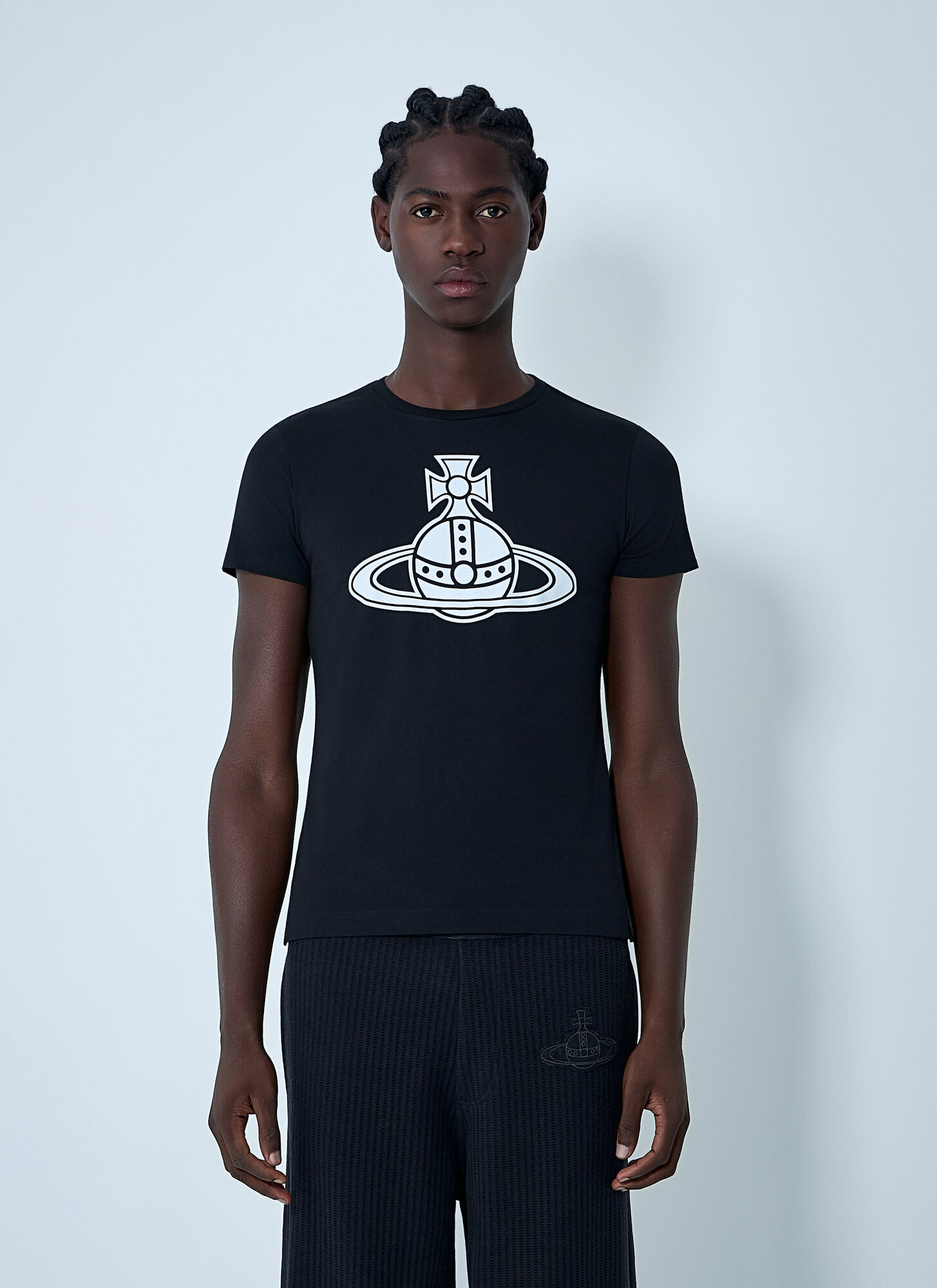 Vivienne Westwood Uomo Nero Logo Motif T-Shirt - Man T-Shirts S