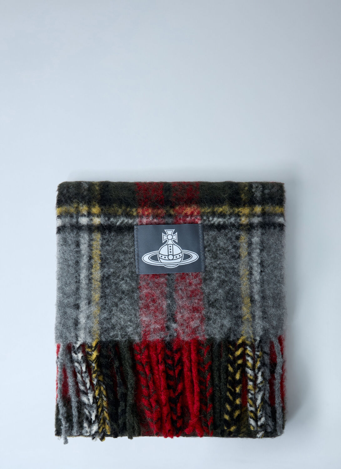Vivienne Westwood Unisex Red Chunky Tartan Red Scarf In Multi