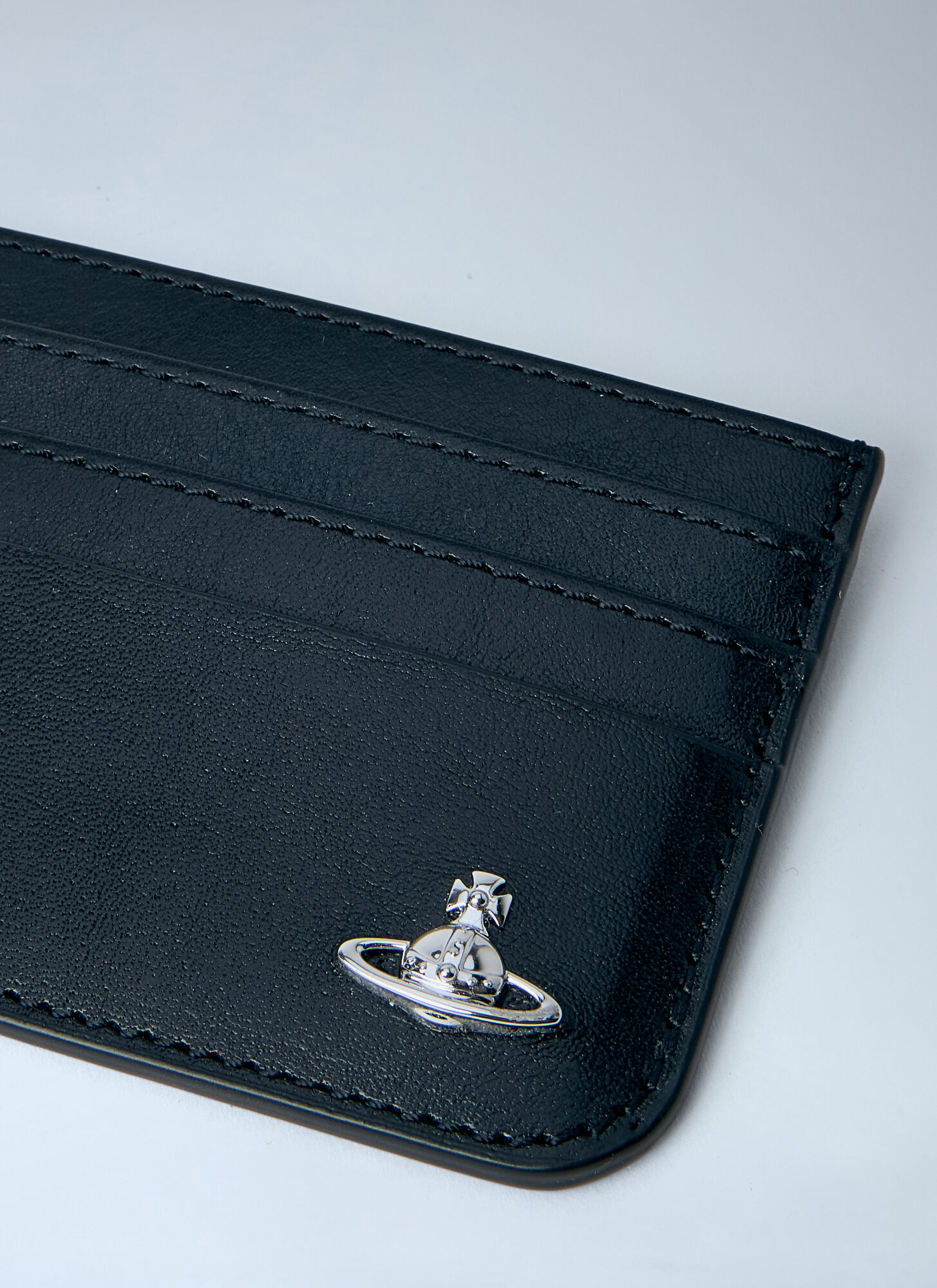  Vivienne Westwood Vivienne Westwood Chain-attached Leather Card Holder - Mann Geldbörsen & Kartenhalter Black One Size 