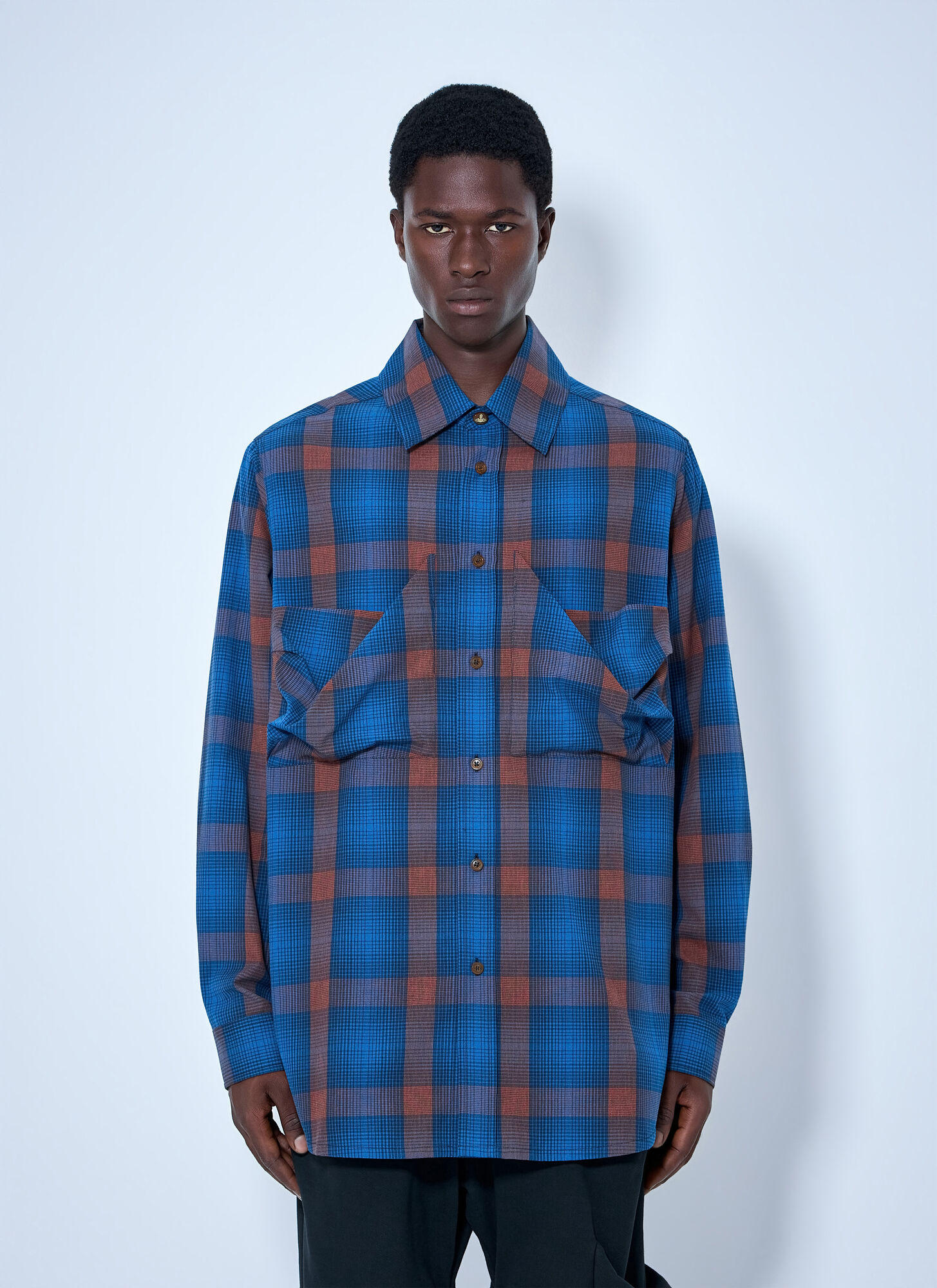 Vivienne Westwood Uomo Blu Achilles Overshirt - Man Shirts E M