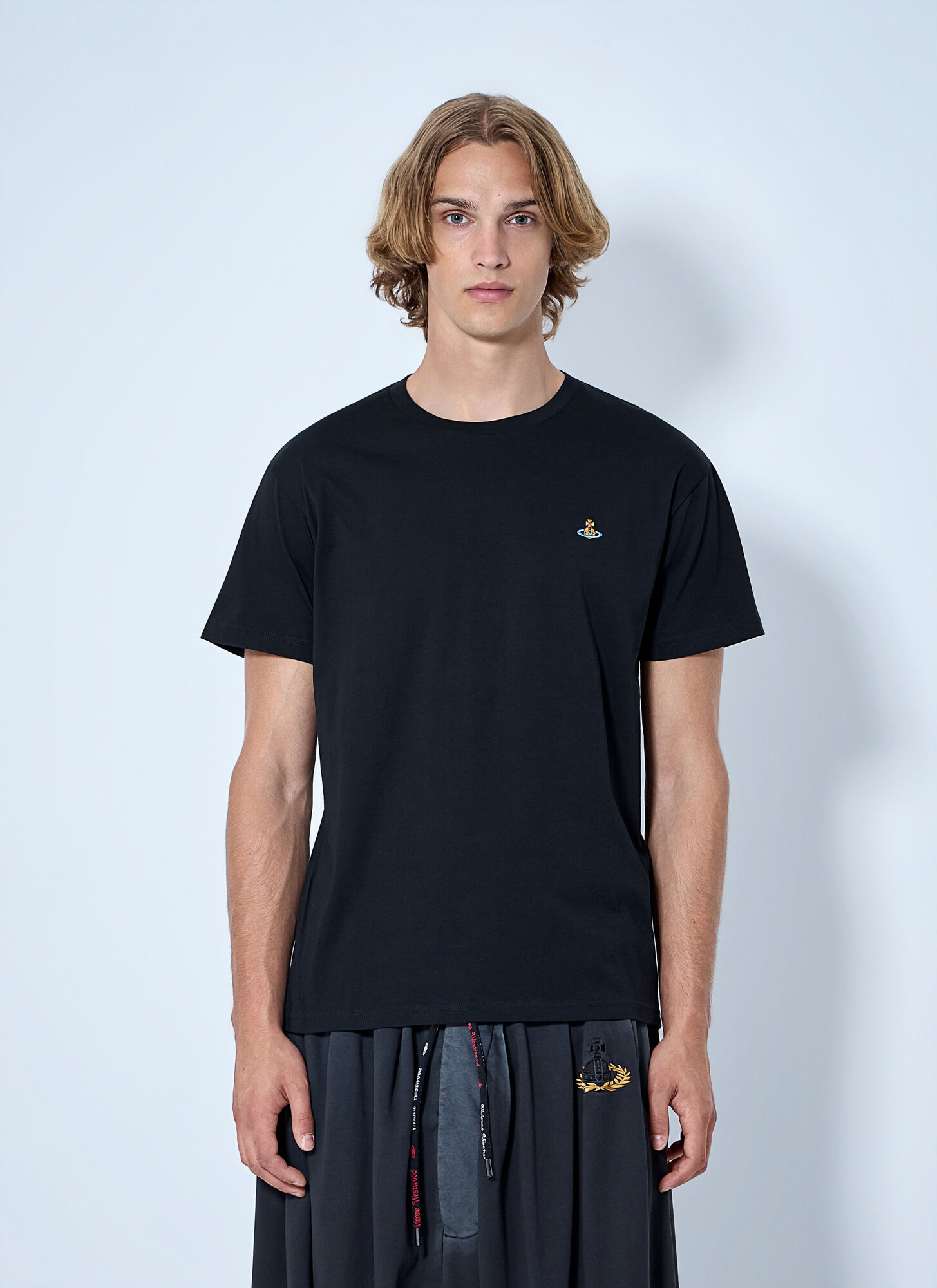 Vivienne Westwood Uomo Nero - Orb Classic T-Shirt, Size: Xl