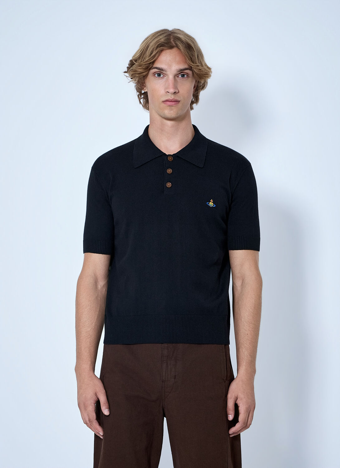 Vivienne Westwood Mark Polo Shirt - Man Polo Shirts Black S