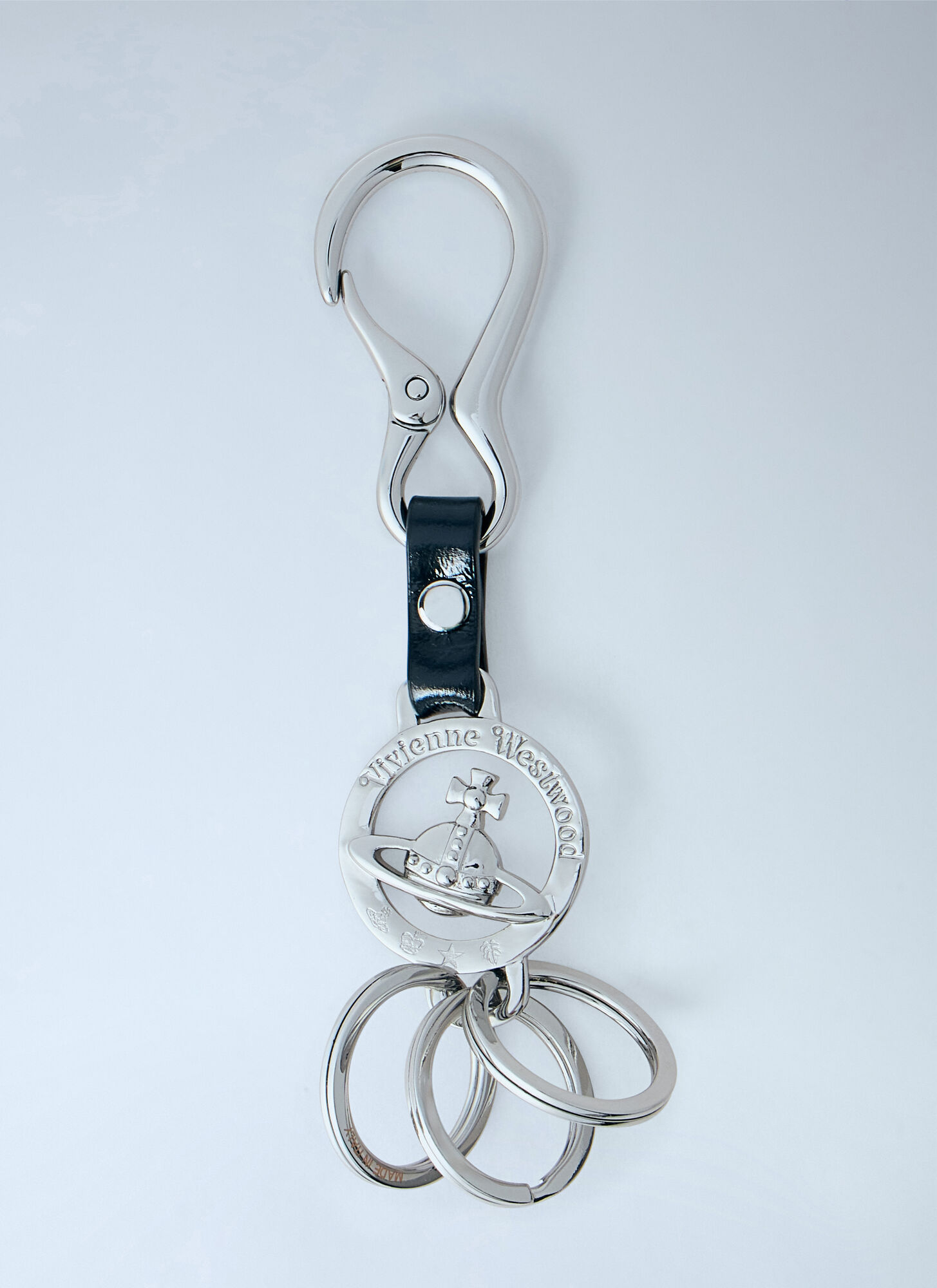 Vivienne Westwood Men's Silver Orb Medallion Keyring - Man Keyrings One Size