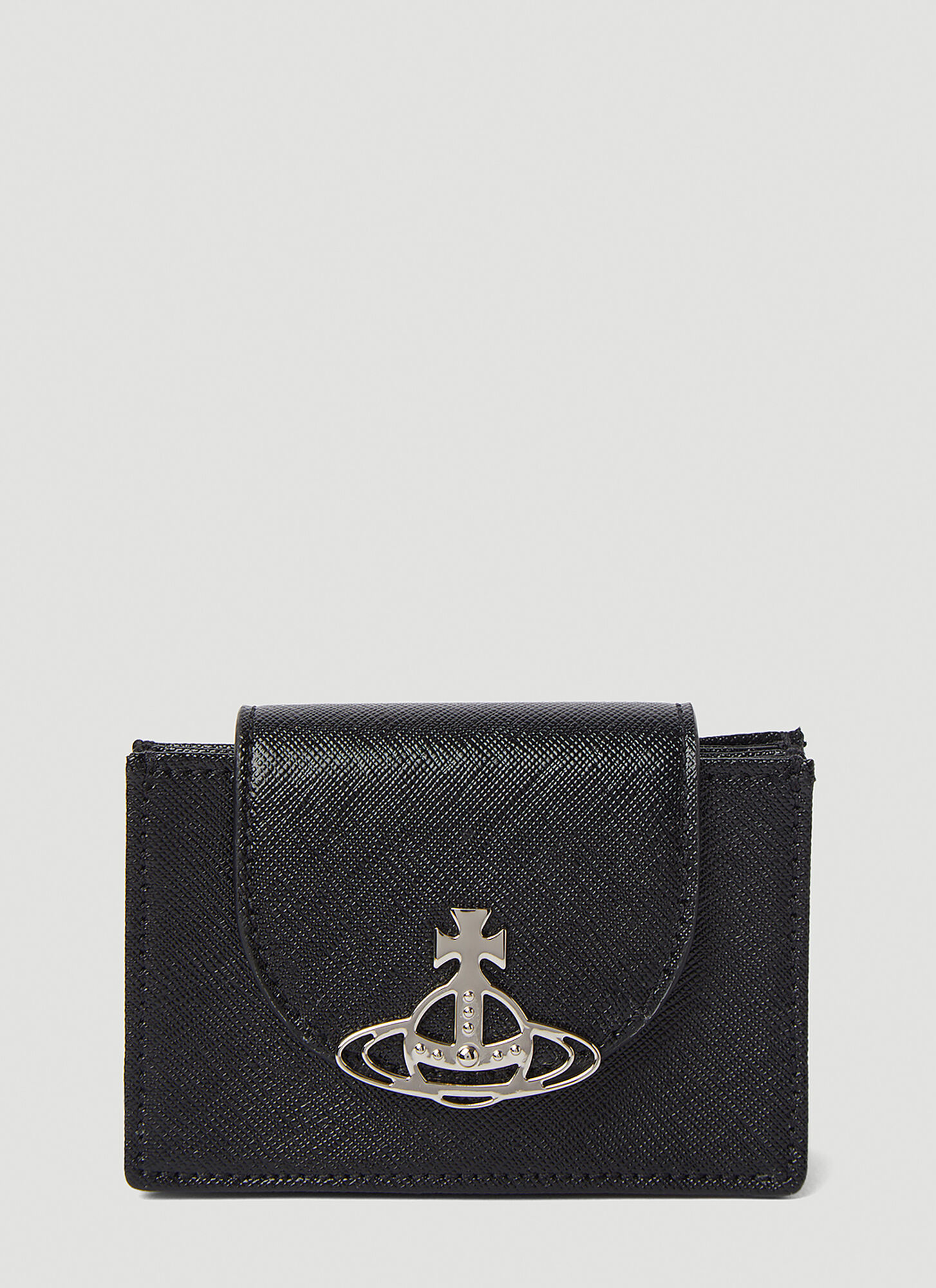 Vivienne Westwood Women's Black Flap Cardholder - Woman Wallets & Cardholders One Size