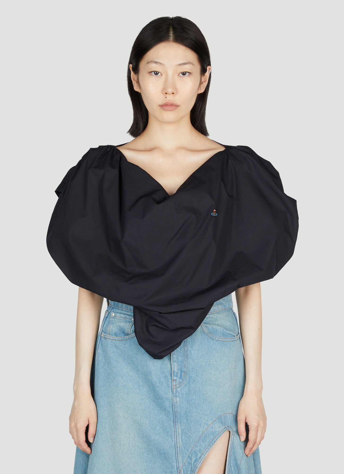 Shop Vivienne Westwood Heart Top In Black