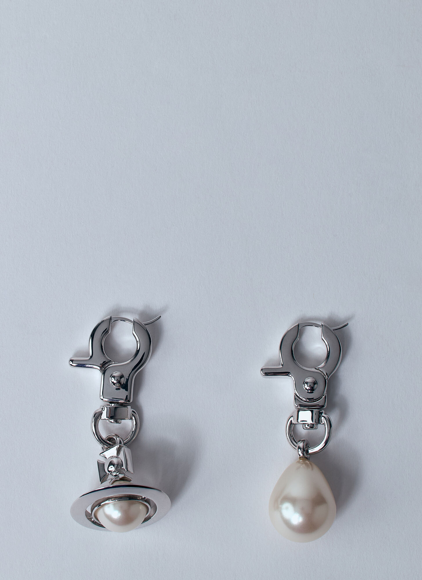 Vivienne Westwood Small Claude Stud Earrings In Silver