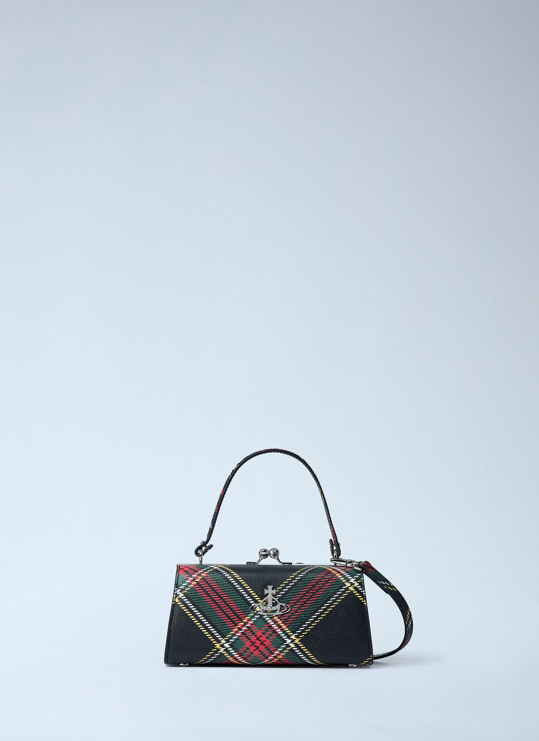Vivienne Westwood Xl Doll Plaid Tote Bag In Red