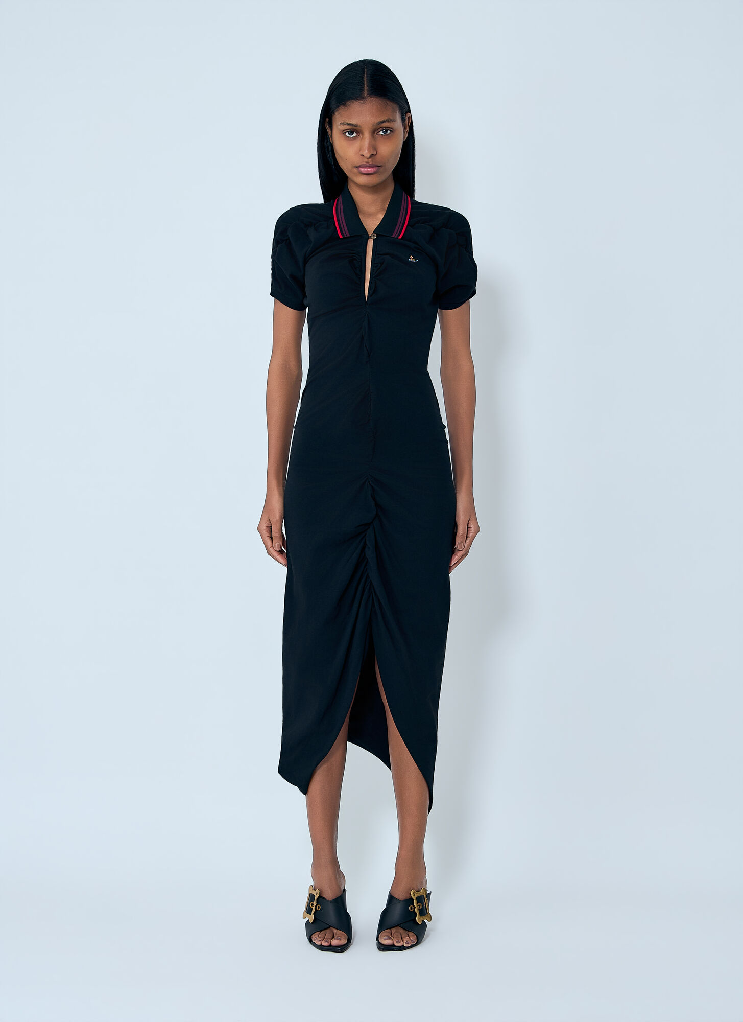 Vivienne Westwood Women's Green Pulling Midi Dress - Woman Dresses M