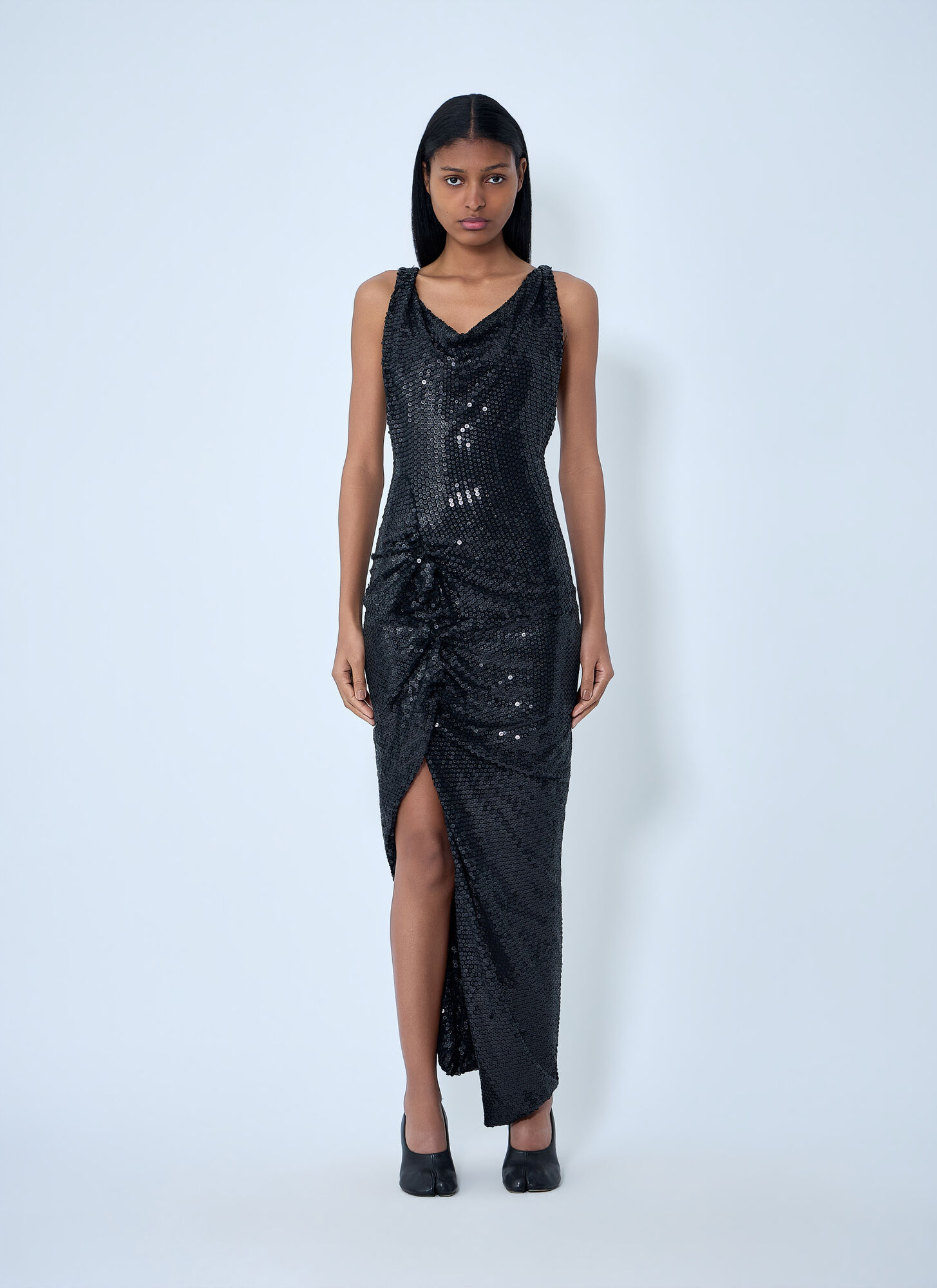 Vivienne Westwood Donna Nero - Sequined Cowl Neck Gown, Size: S - Immagine 1