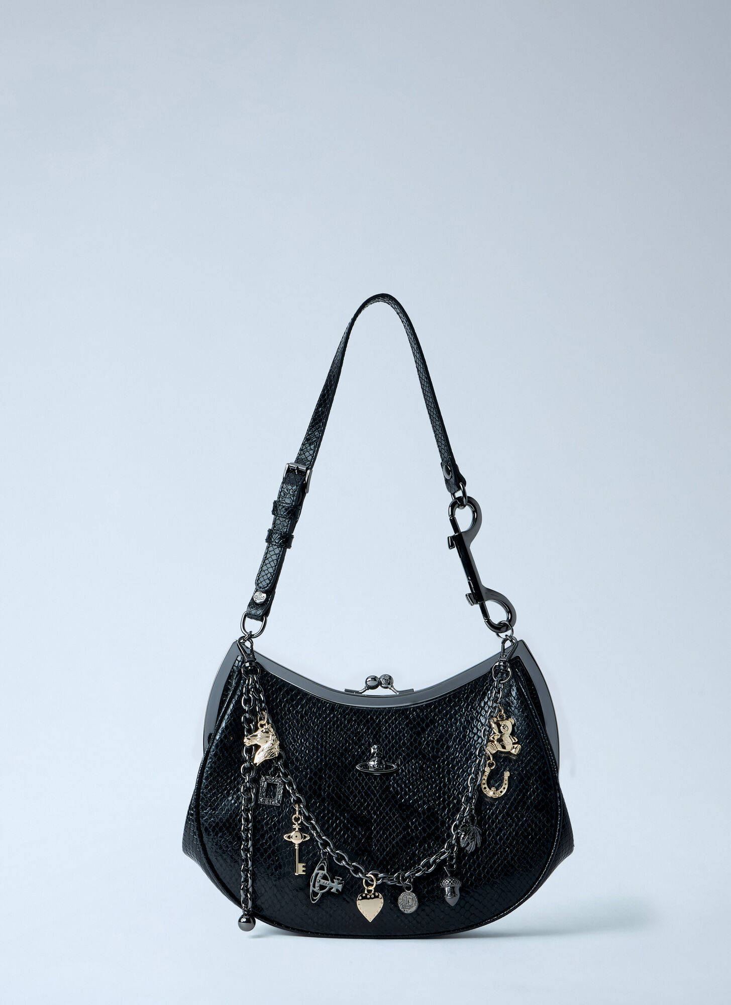 Vivienne Westwood Women's Black Charm Frame Shoulder Bag - Woman Shoulder Bags One Size