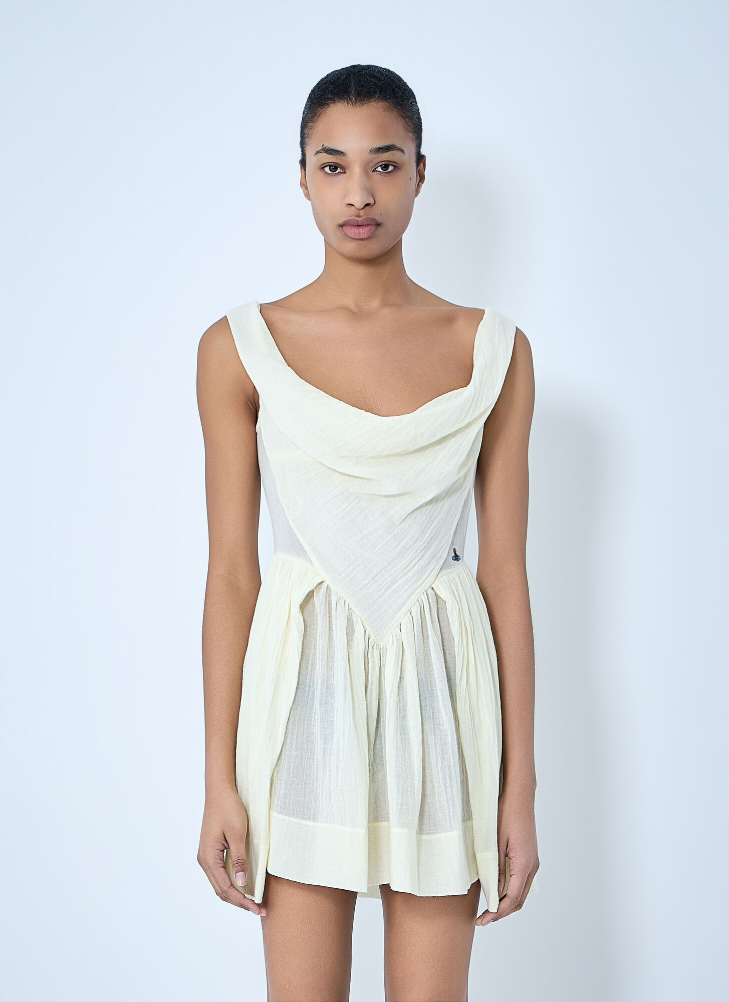 Vivienne Westwood Women's White Sunday Draped Mini Dress - Woman Dresses It - 42