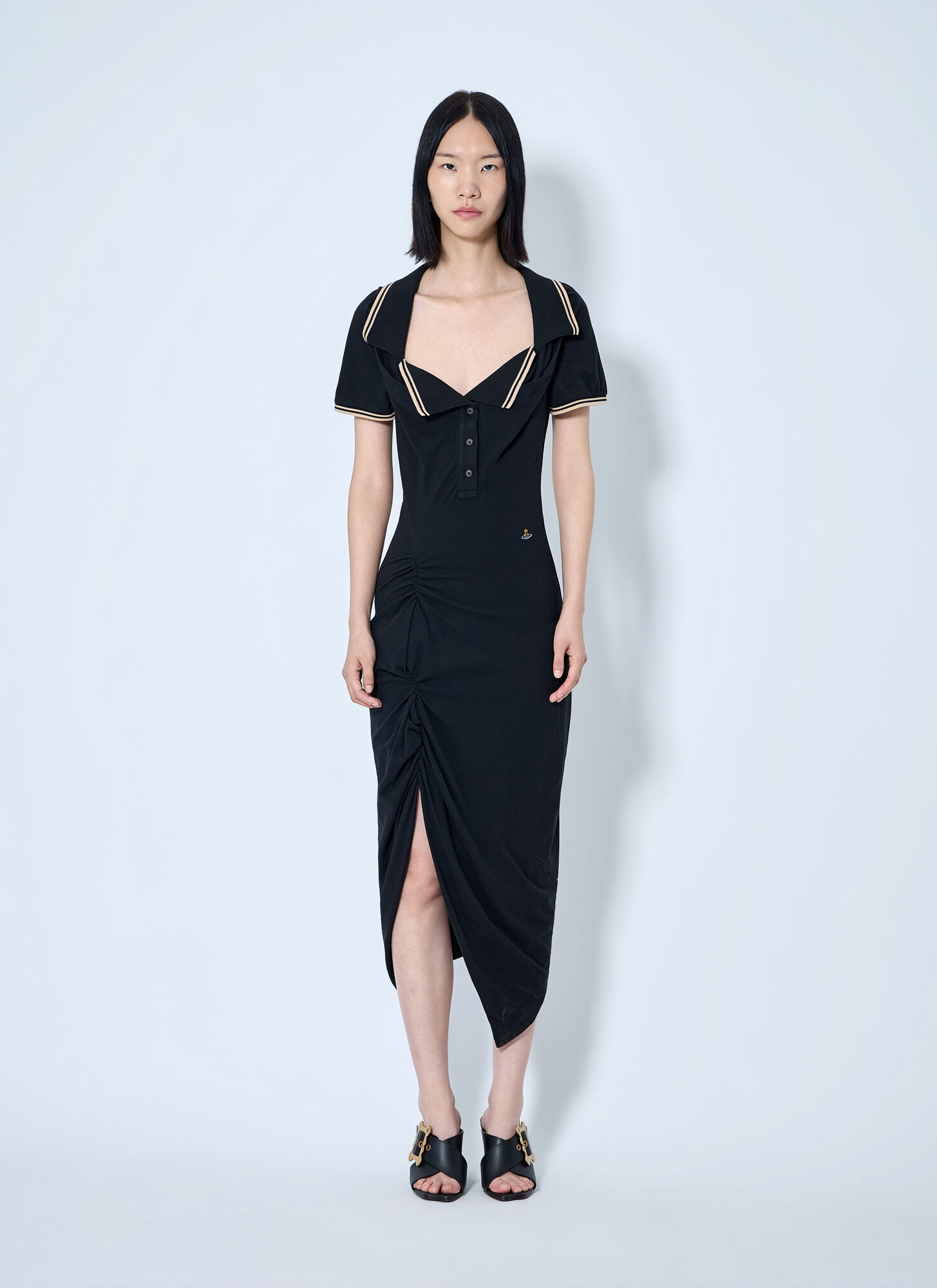 Vivienne Westwood Donna Nero Long Monday Pulling Dress - Woman Dresses L