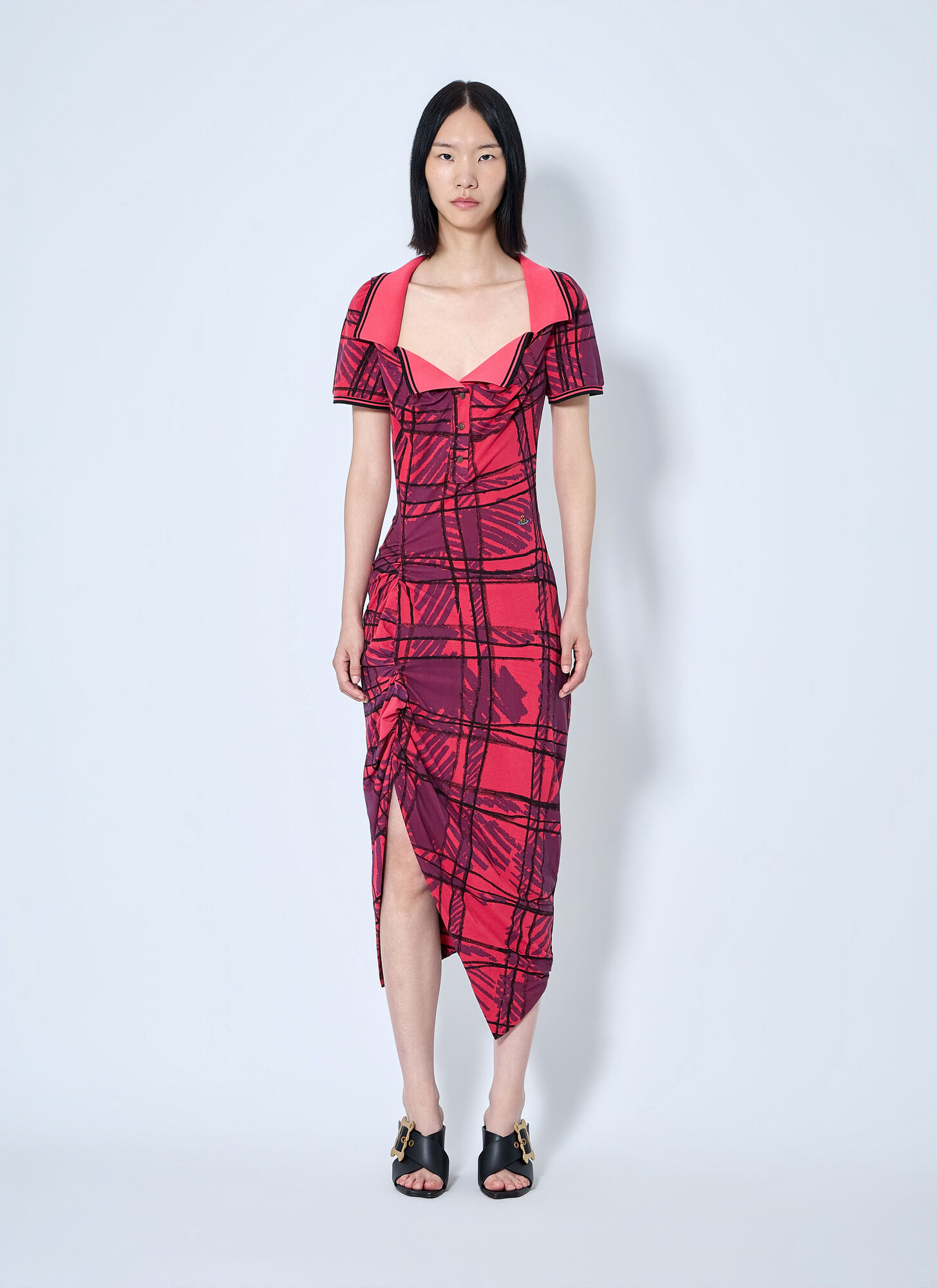 Vivienne Westwood Women's Pink Long Monday Pulling Dress - Woman Dresses L