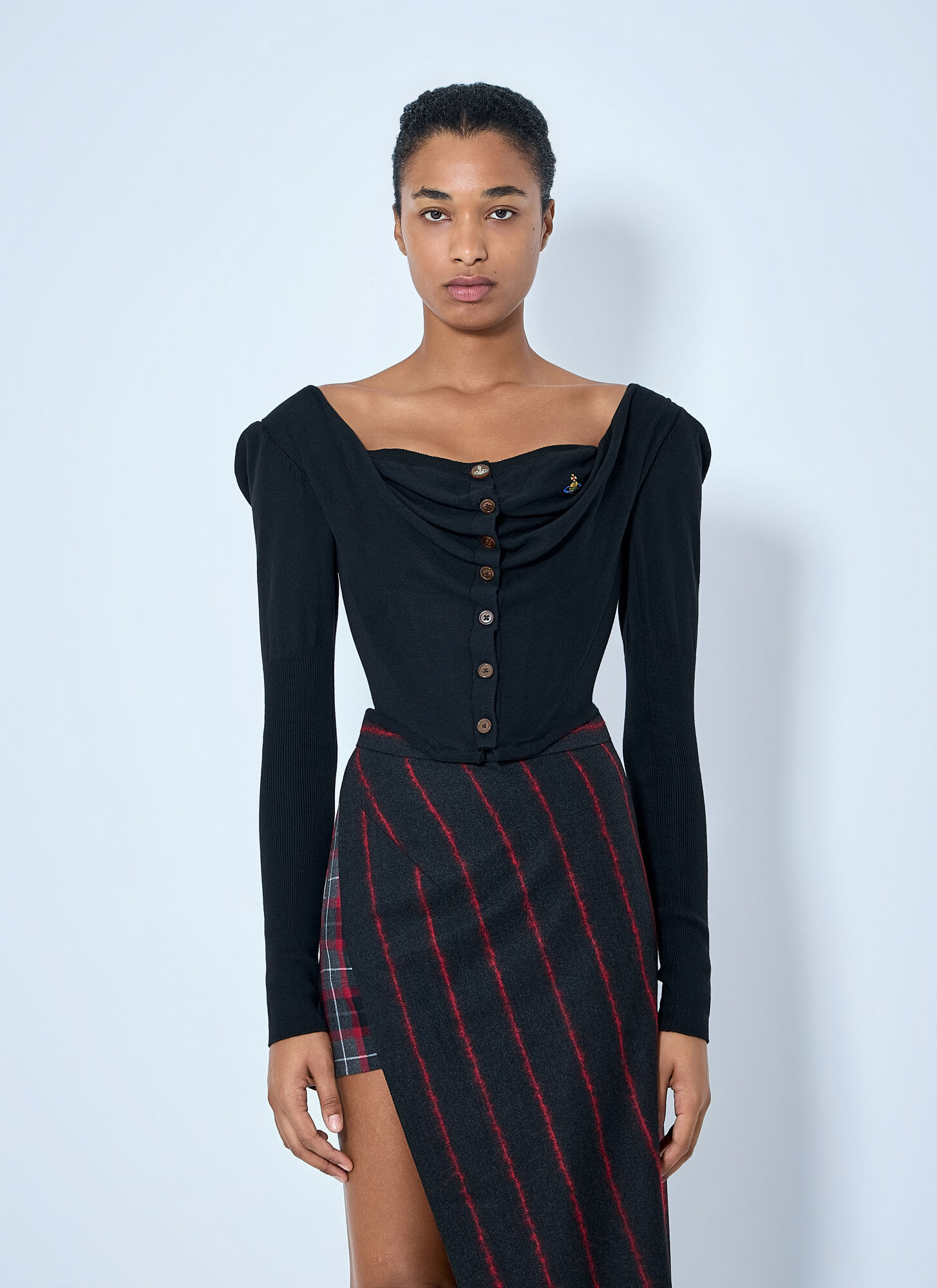 Vivienne Westwood Bea Corset Cardigan - Female - Cardigans - Black - M - Knitwear - Image 5