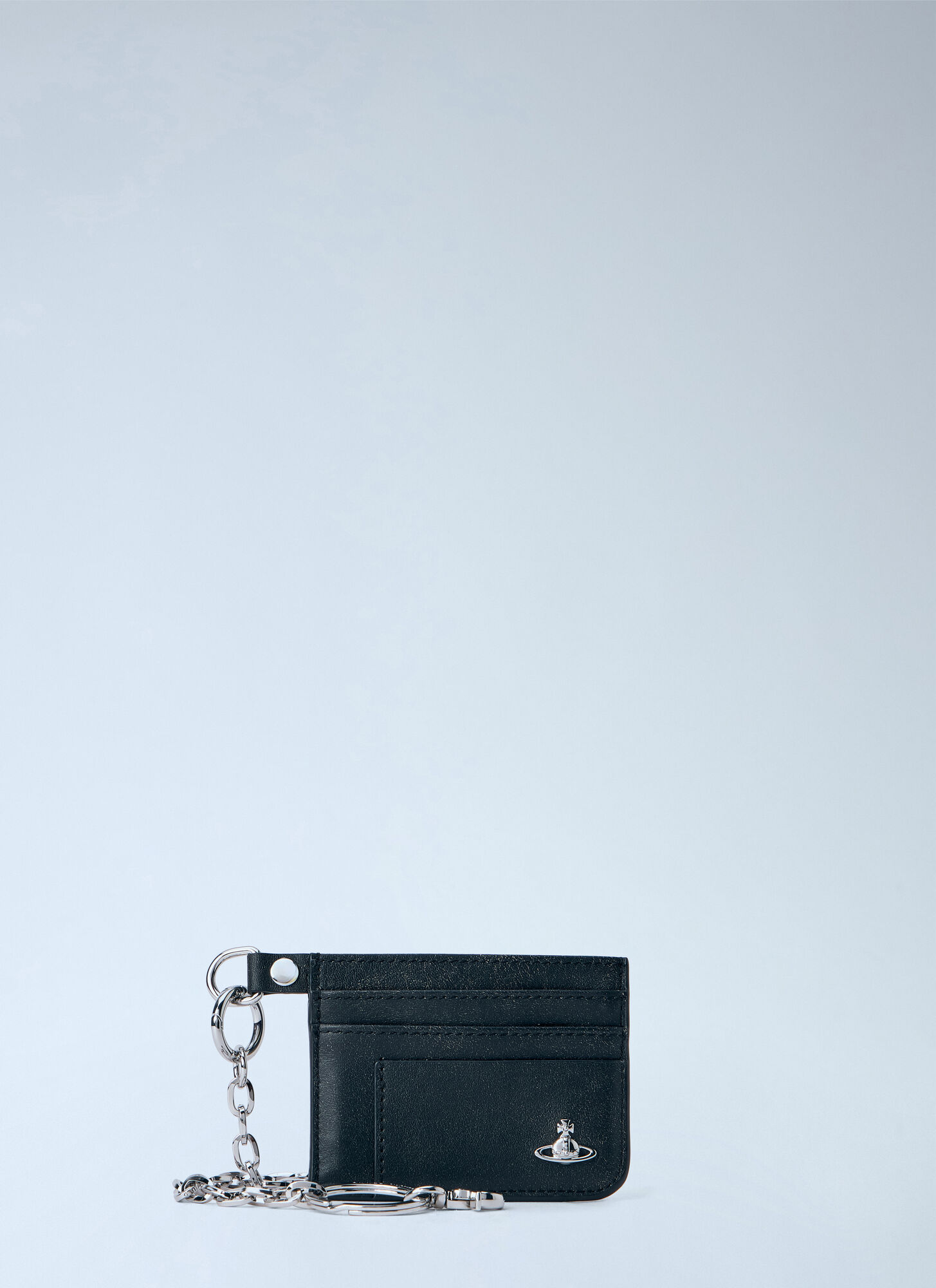 Vivienne Westwood Unisex Black Flat Chain Card Holder - Wallets & Cardholders One Size