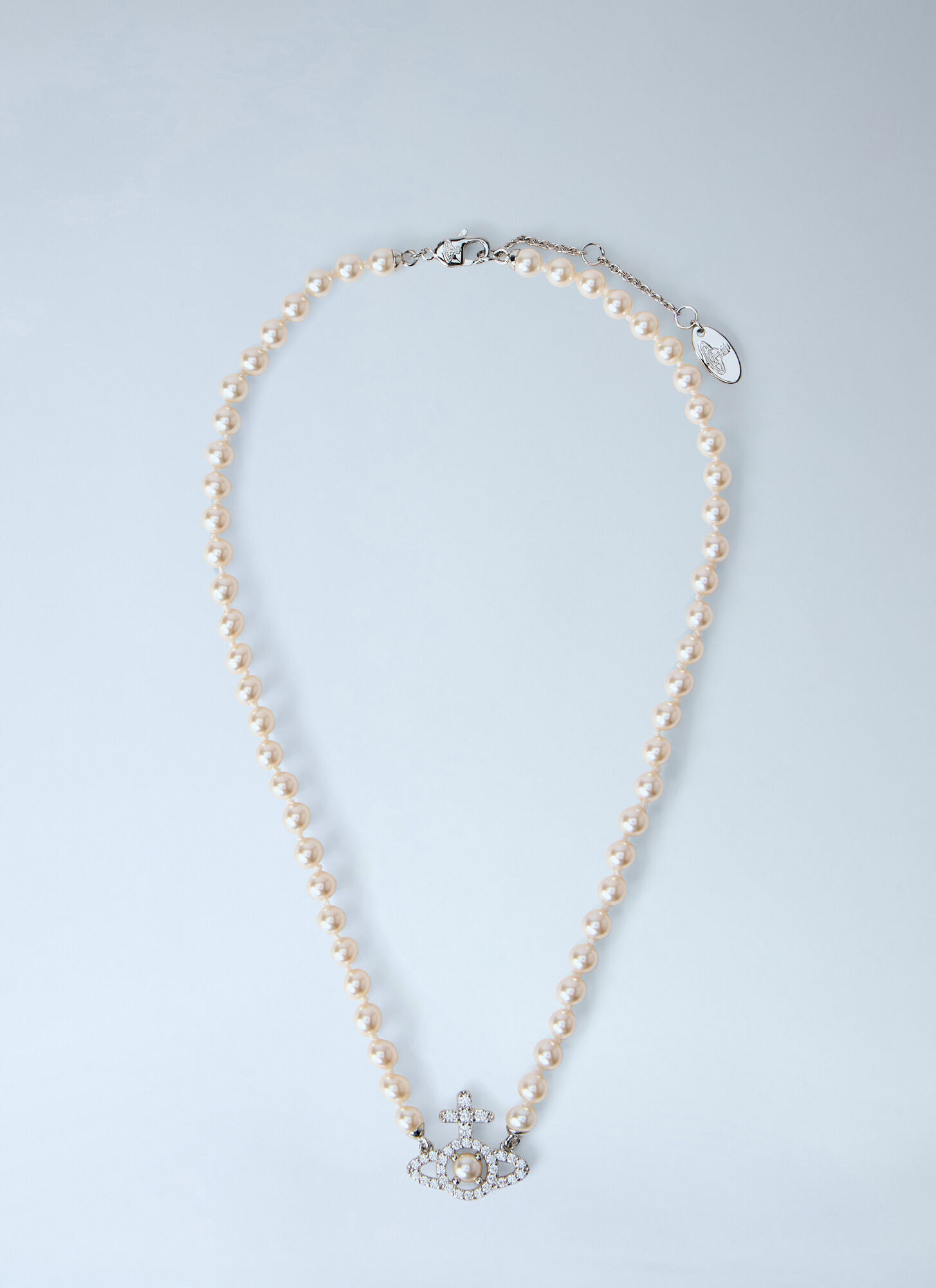 Vivienne Westwood Unisex Silver Olympia Pearl Necklace - Jewellery One Size