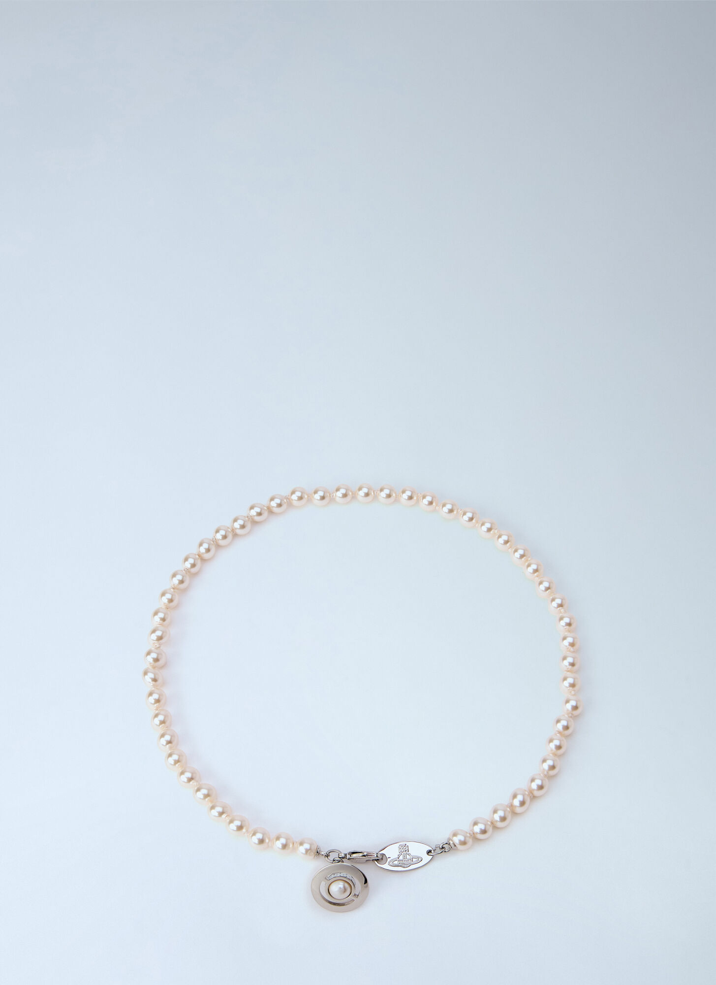 Vivienne Westwood Unisex Silver Simonetta Pearl Necklace - Jewellery One Size