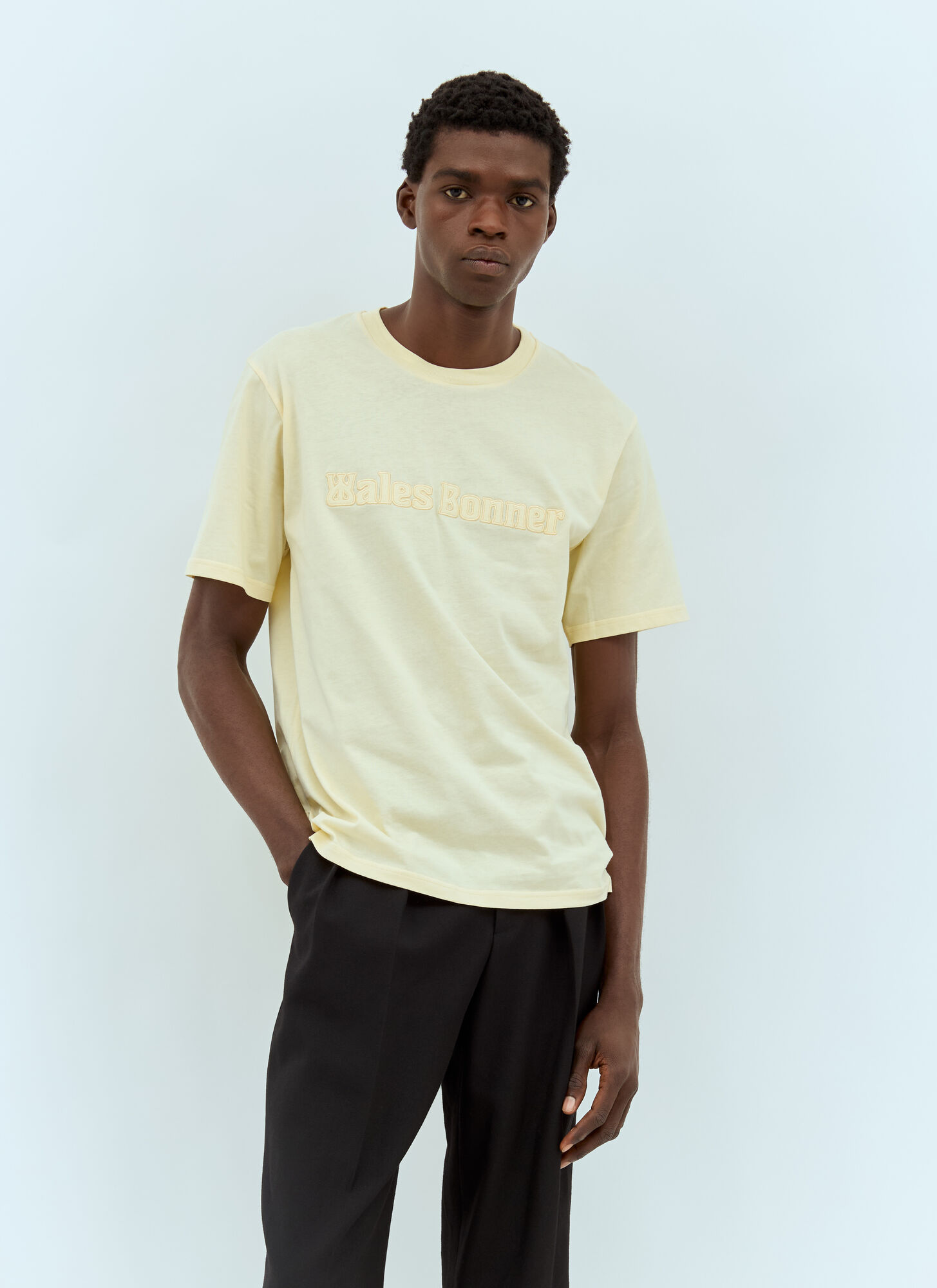 Wales Bonner Men's White Logo Embroidery T-Shirt - Man T-Shirts S