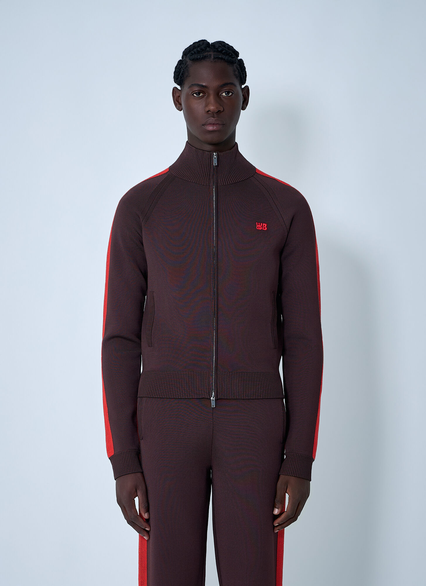 Wales Bonner Tide Track Zip-up Sweatshirt – Man Sweatshirts Brown L