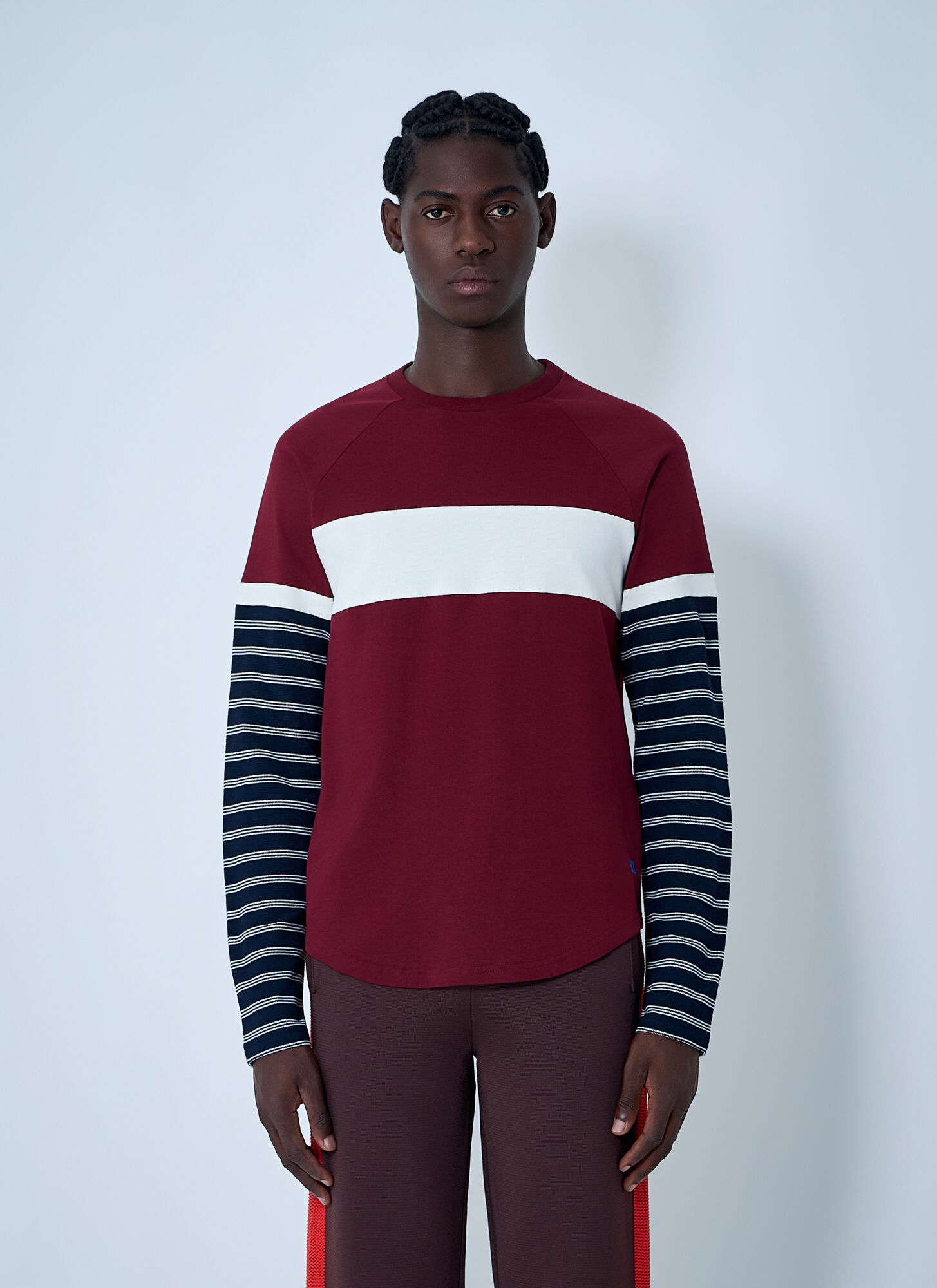Wales Bonner Men's Burgundy Logo Motif T-Shirt - Man Tops M