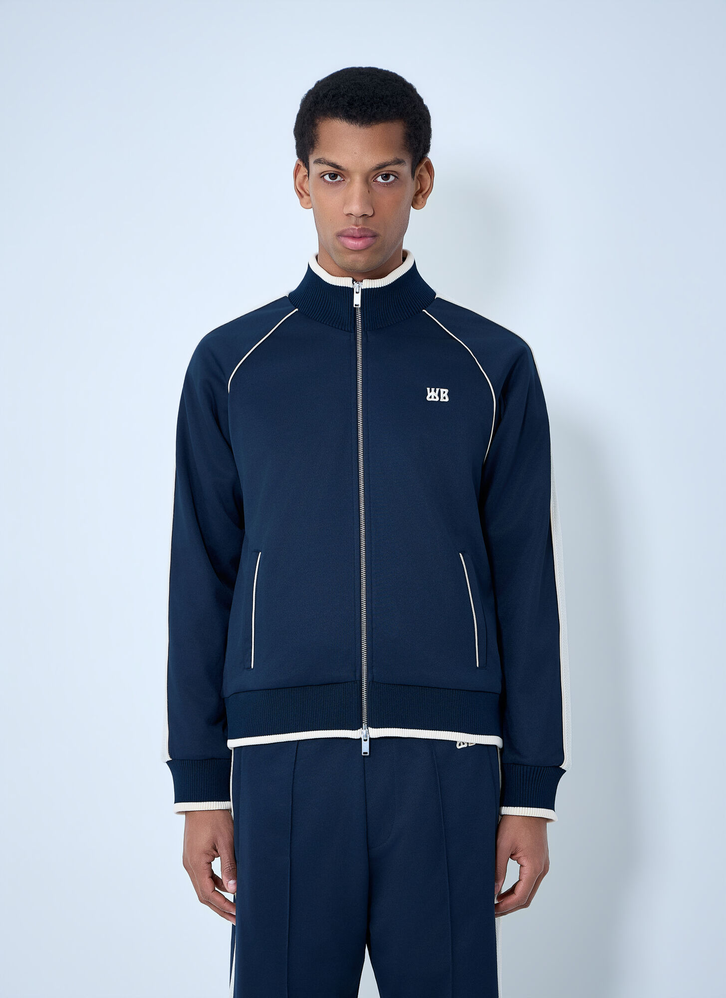 Wales Bonner Men's Navy Motion Track Jacket - Man Jackets M