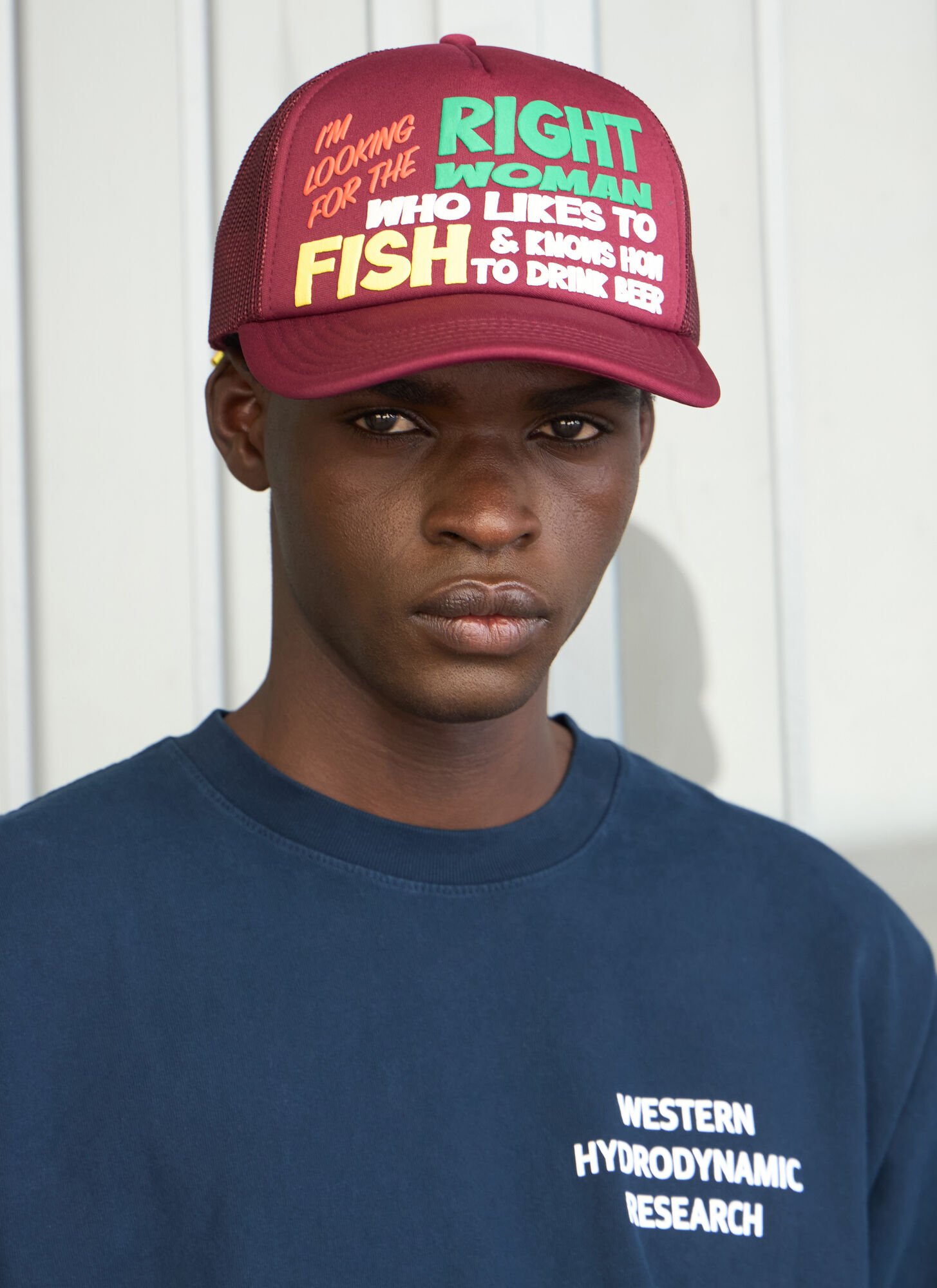 Shop Western Hydrodynamic Research Fishing Baseball Cap In Burgundy
