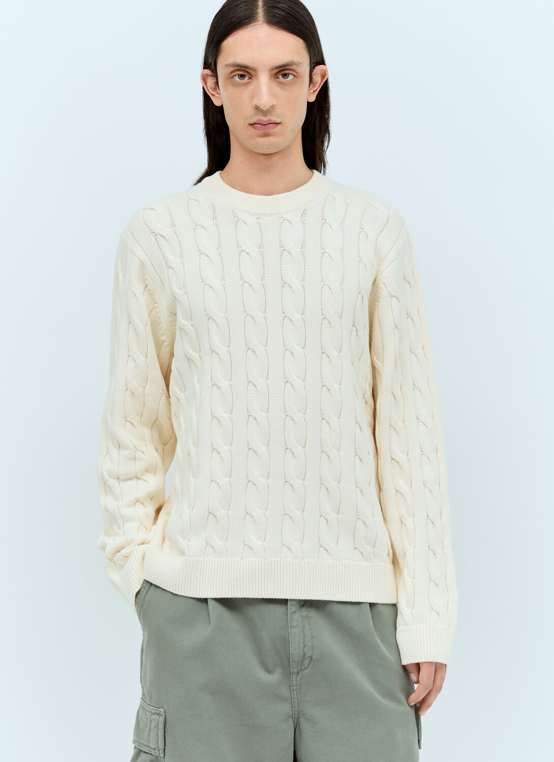 Shop Carhartt Cambell Sweater In Cream