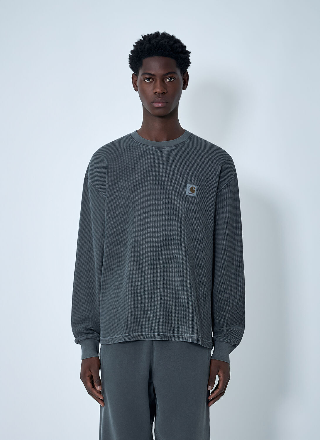 Carhartt Logo Motif T-shirt In Gray