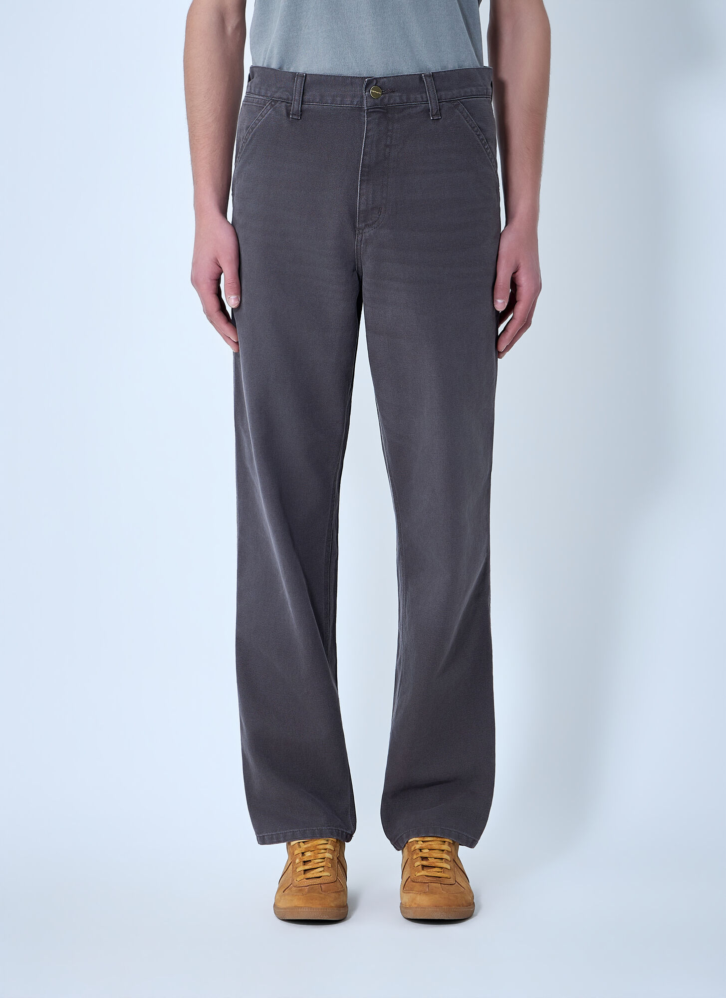 Carhartt Wip Men's Grey Single Knee Pants - Man Pants 28