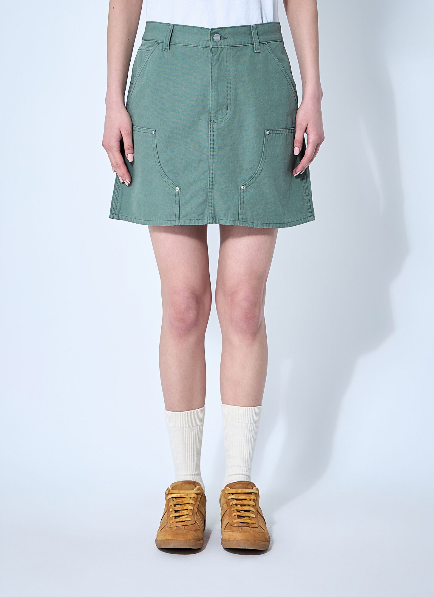 Carhartt Wip Women's Green W' Maeve Double Mini Skirt - Woman Skirts S
