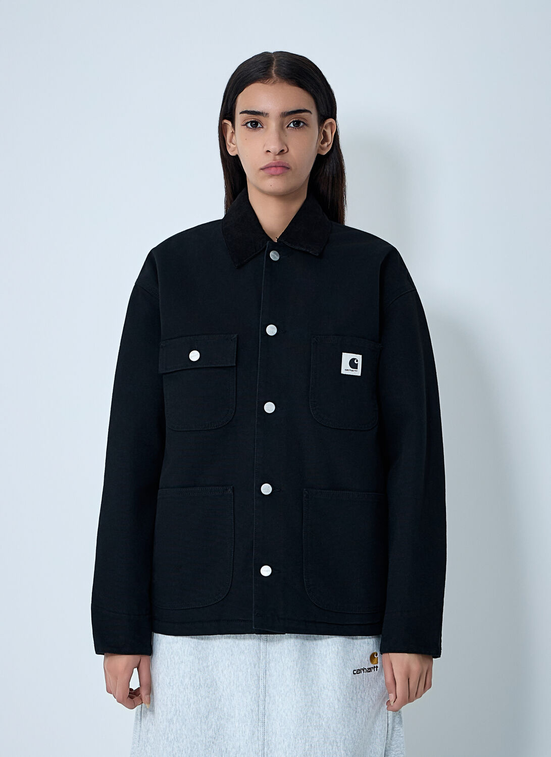 Carhartt Og Michigan Coat 'dearborn' Canvas In Black